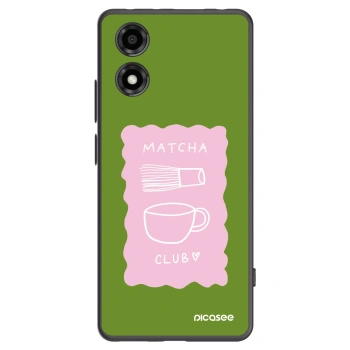Picasee silikonový černý obal pro Motorola Moto E14 - Matcha club
