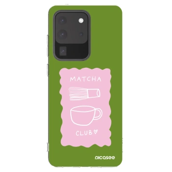 Picasee silikonový průhledný obal pro Samsung Galaxy S20 Ultra 5G G988F - Matcha club