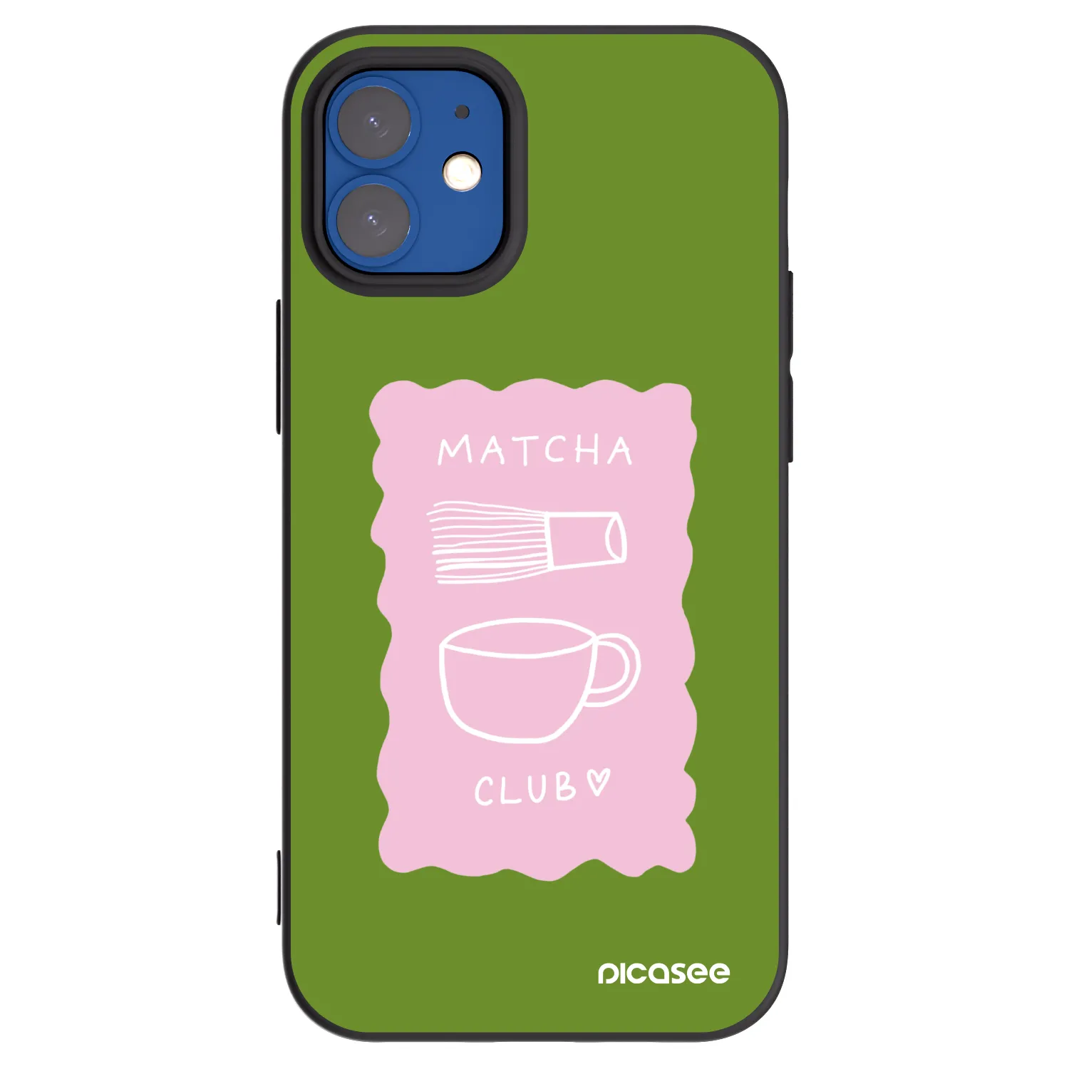 Picasee silikonový černý obal pro Apple iPhone 12 mini - Matcha club