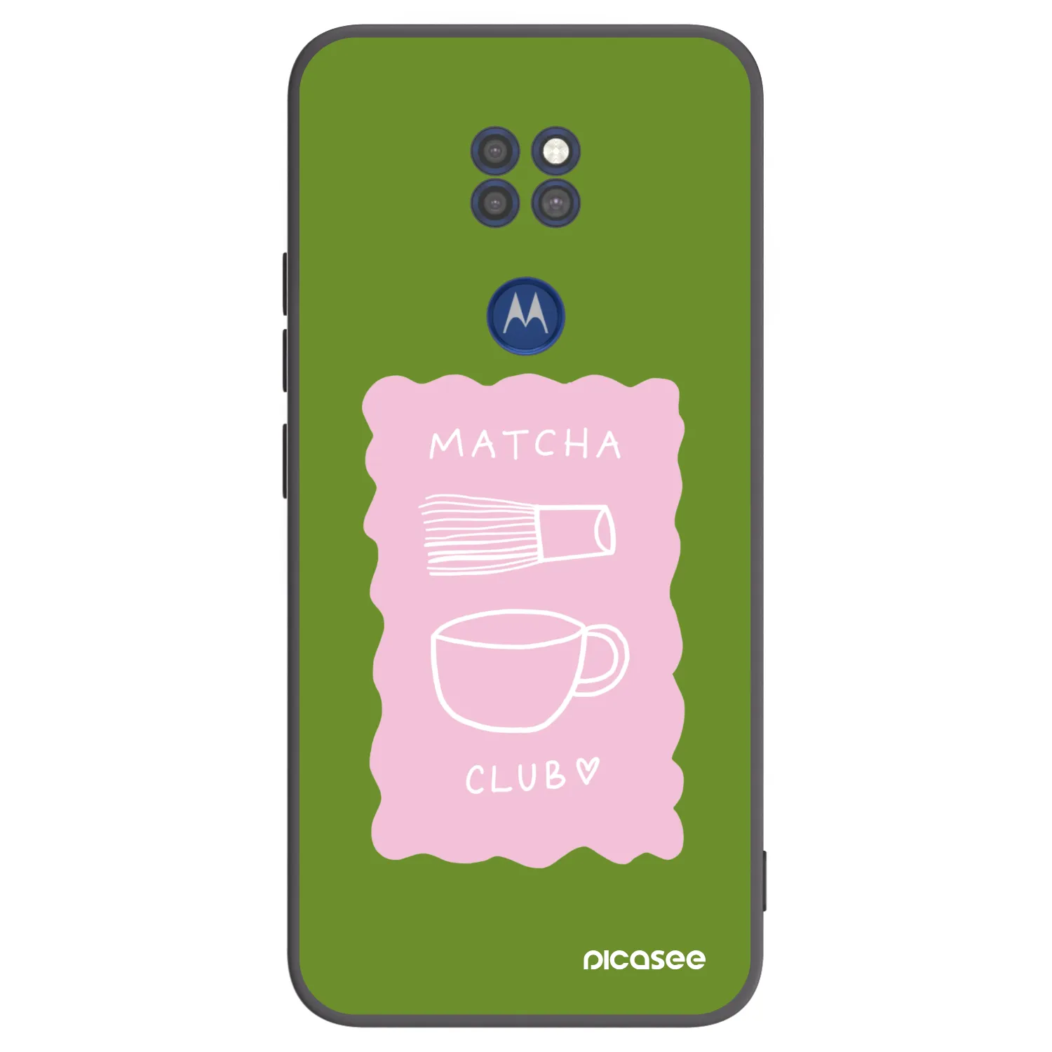 Picasee silikonový černý obal pro Motorola Moto G9 Play - Matcha club
