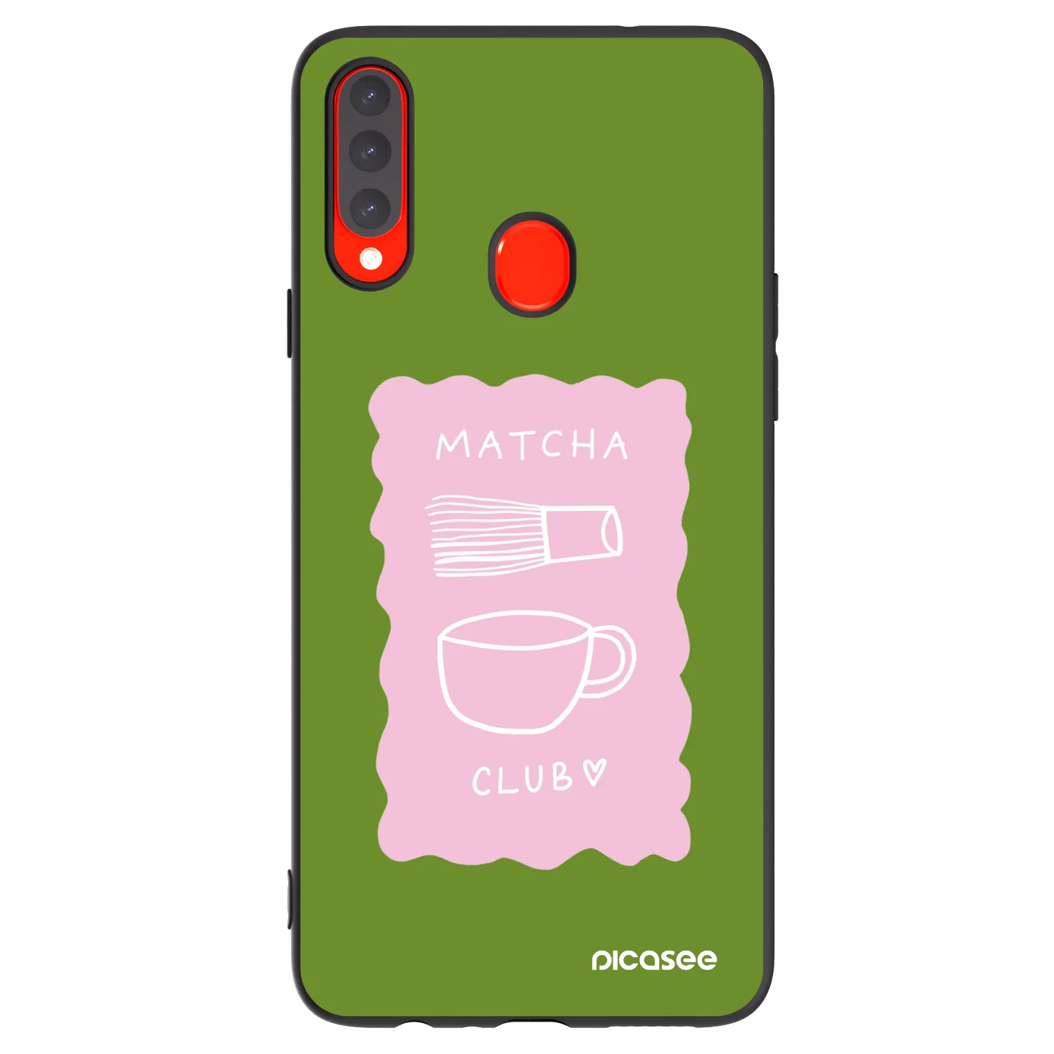 Picasee silikonový černý obal pro Samsung Galaxy A20s - Matcha club