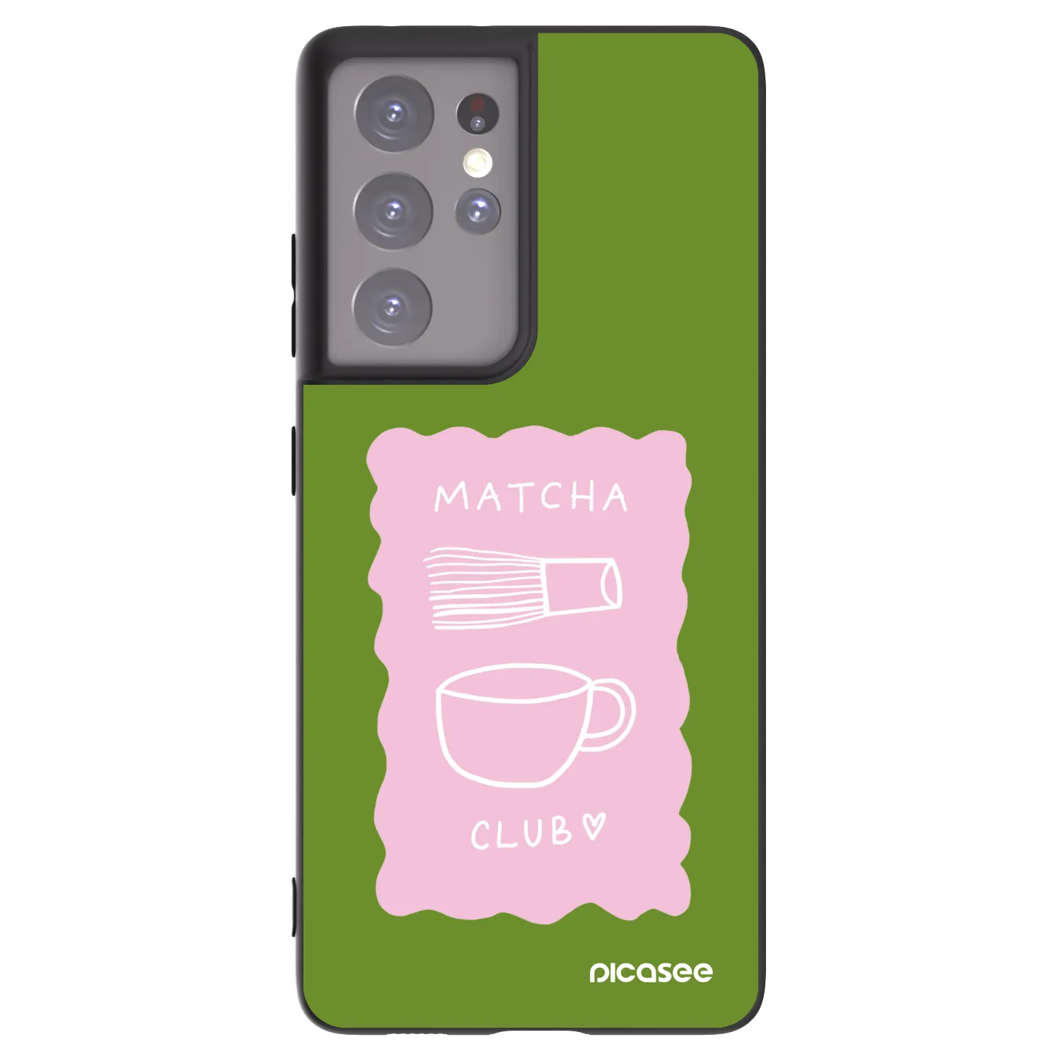 Picasee silikonový černý obal pro Samsung Galaxy S21 Ultra 5G G998B - Matcha club