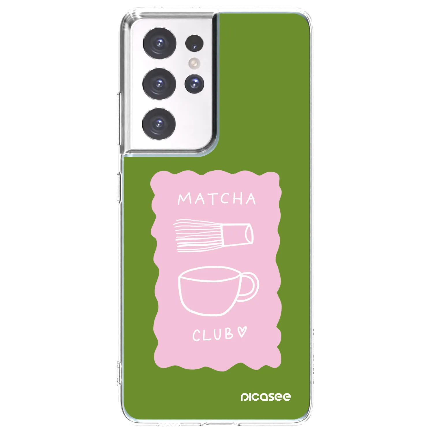 Picasee silikonový průhledný obal pro Samsung Galaxy S21 Ultra 5G G998B - Matcha club