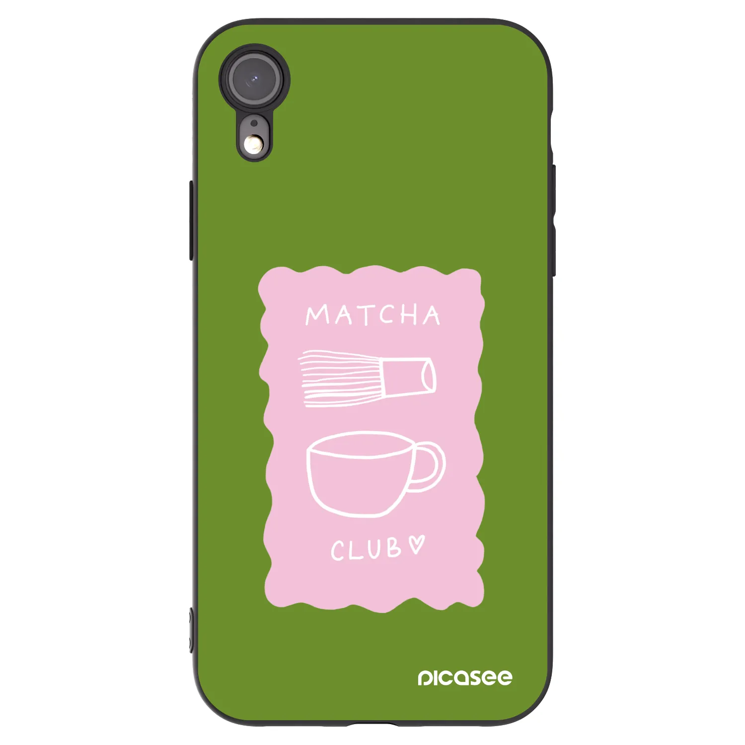 Picasee silikonový černý obal pro Apple iPhone XR - Matcha club