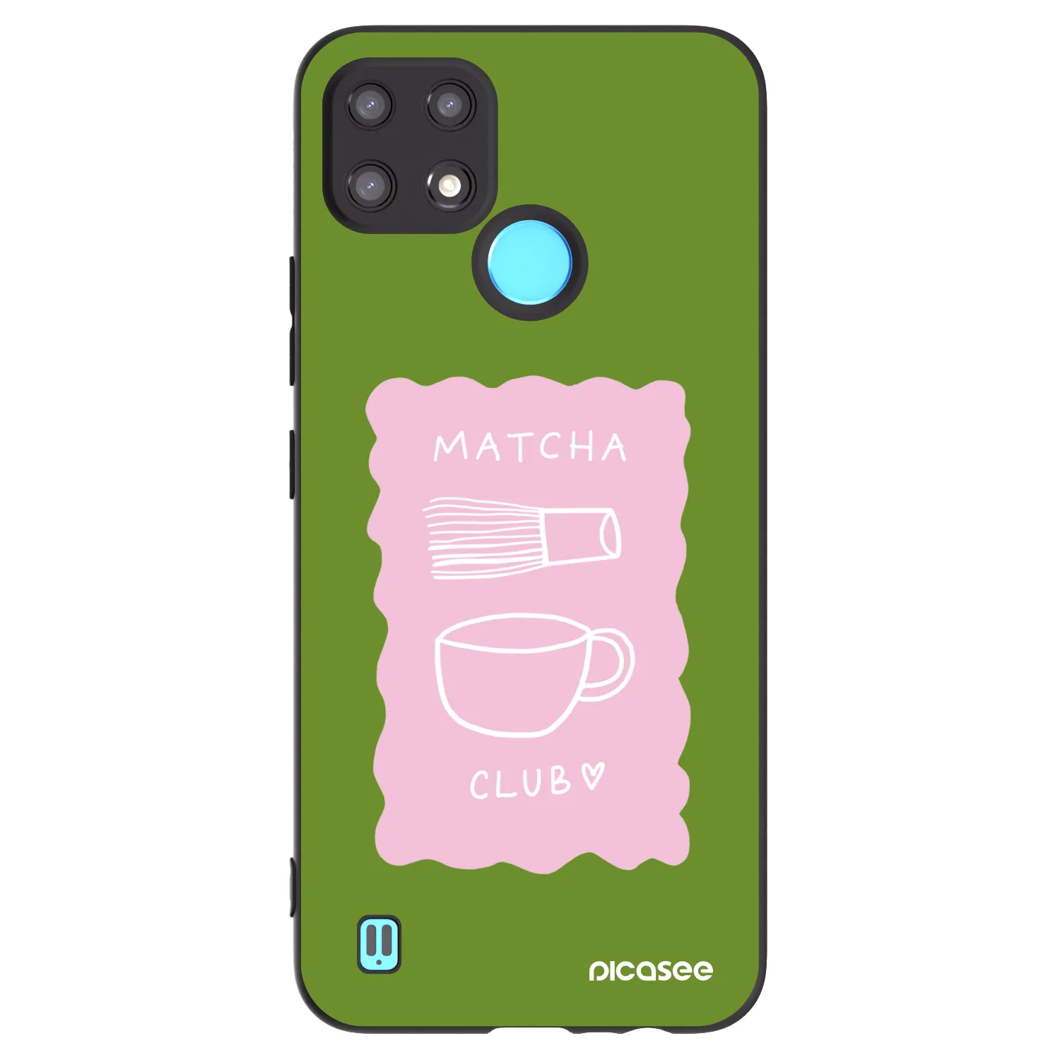 Picasee silikonový černý obal pro Realme C21 - Matcha club
