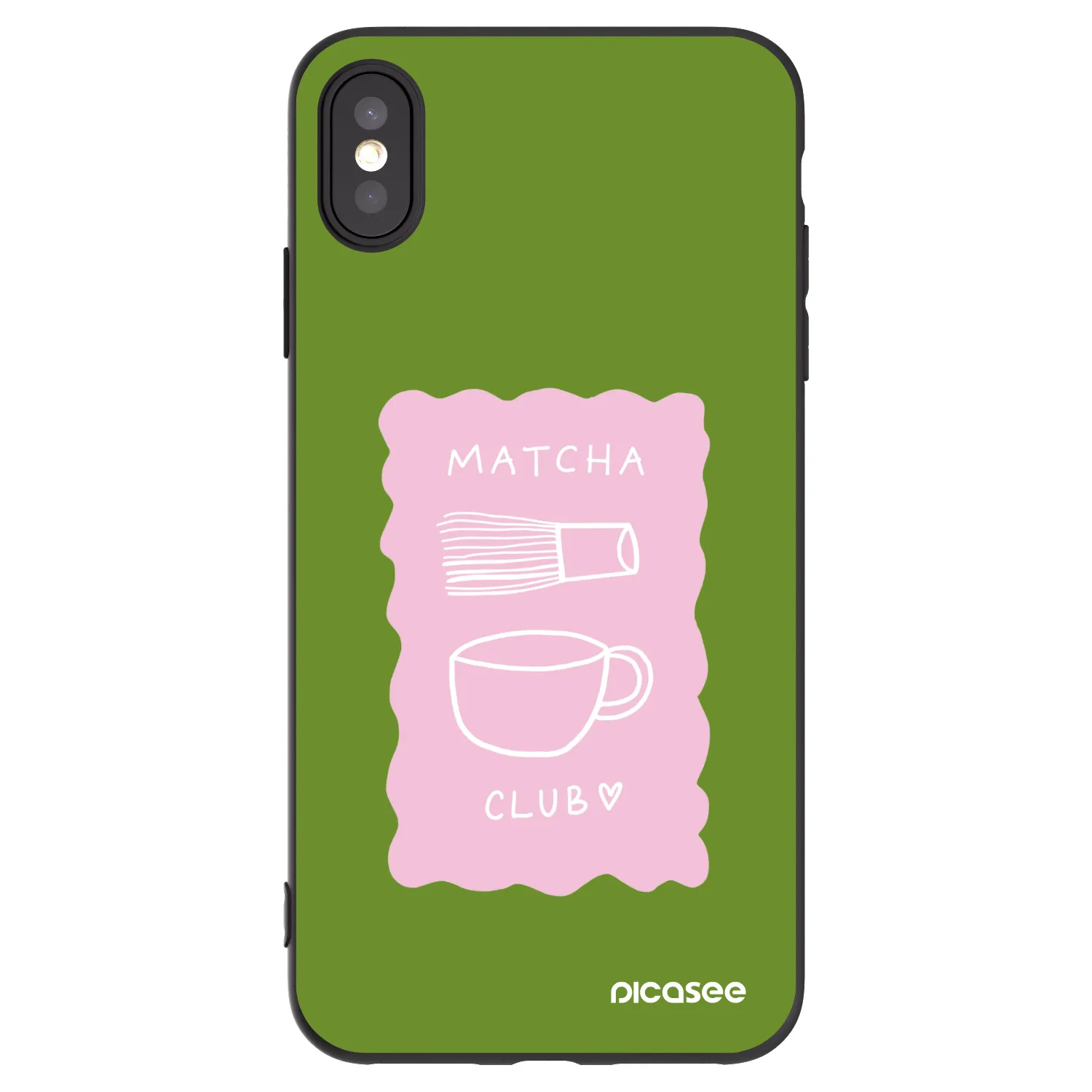 Picasee silikonový černý obal pro Apple iPhone XS Max - Matcha club