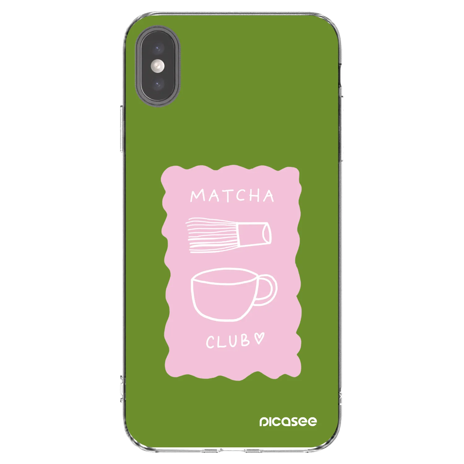 Picasee silikonový průhledný obal pro Apple iPhone XS Max - Matcha club