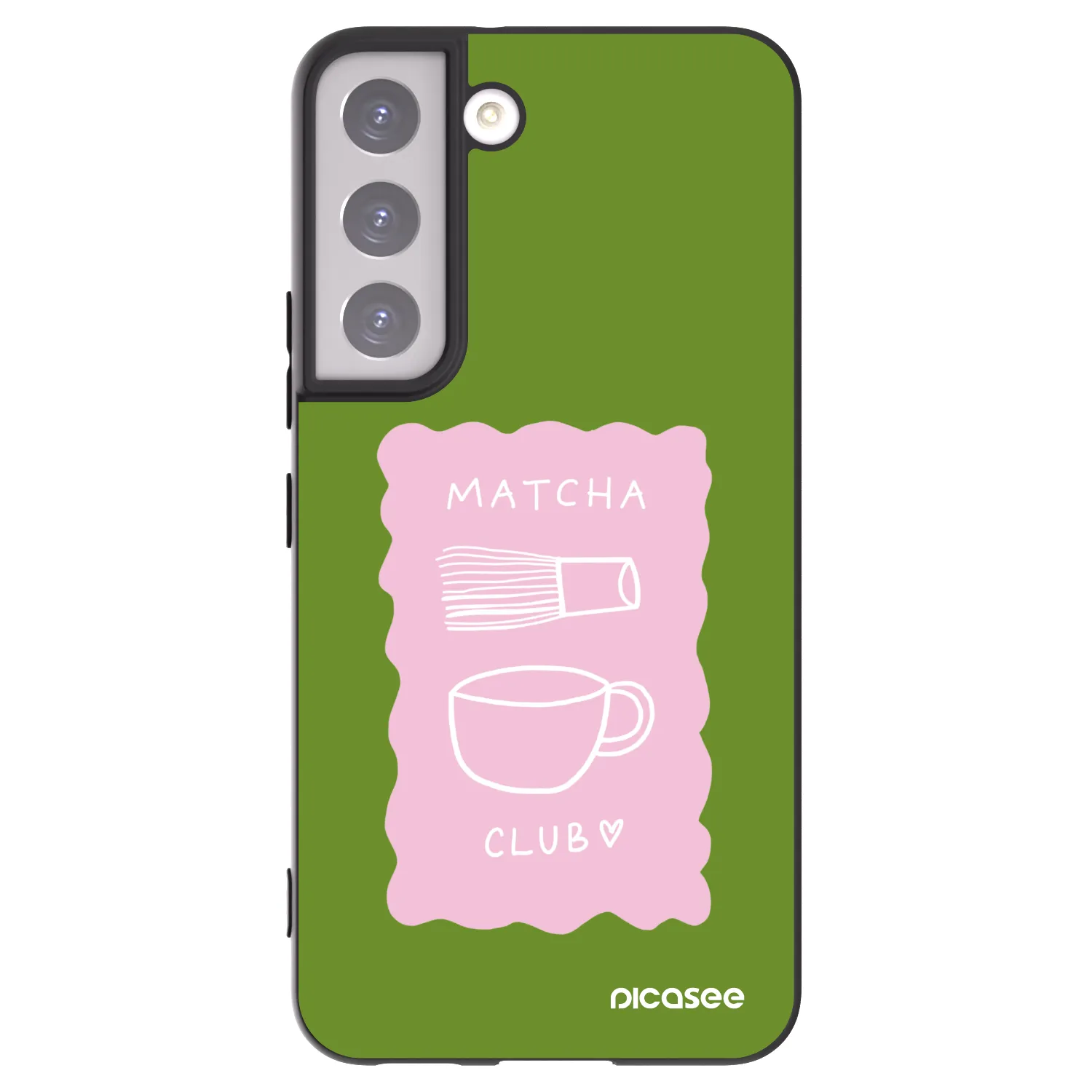 Picasee silikonový černý obal pro Samsung Galaxy S22 5G - Matcha club