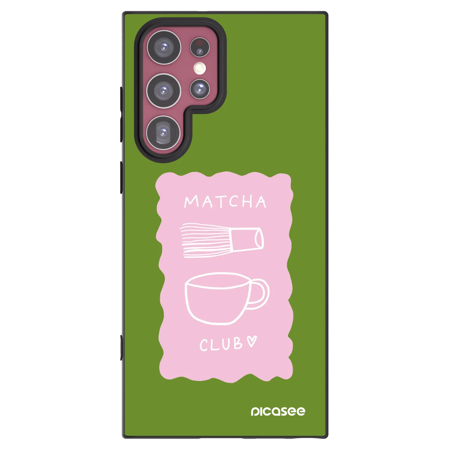 Picasee silikonový černý obal pro Samsung Galaxy S22 Ultra 5G - Matcha club