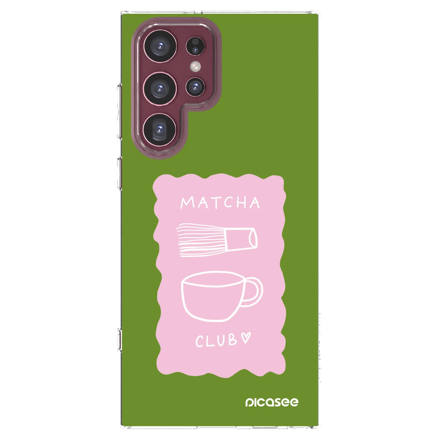 Picasee silikonový průhledný obal pro Samsung Galaxy S22 Ultra 5G - Matcha club