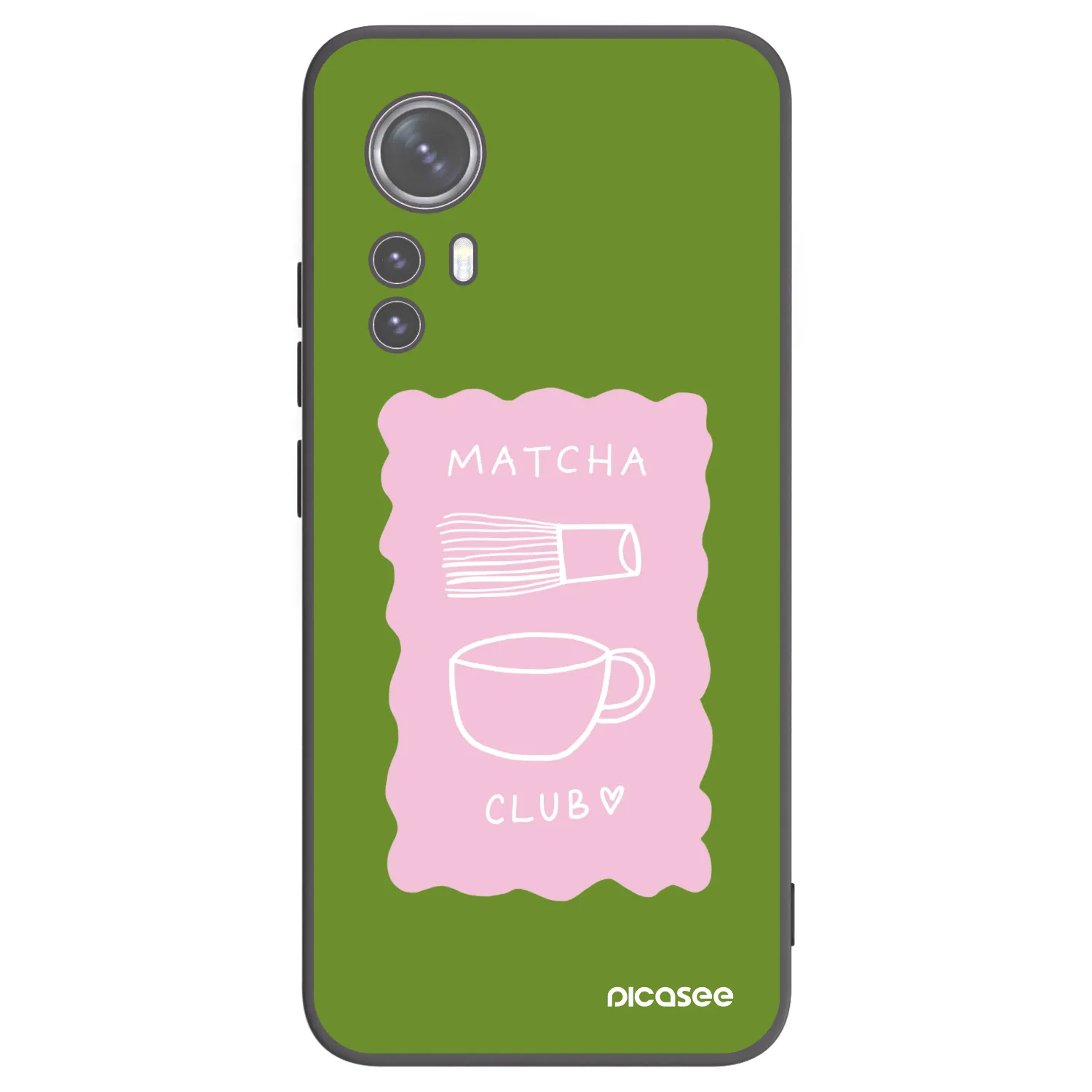 Picasee silikonový černý obal pro Xiaomi 12 - Matcha club