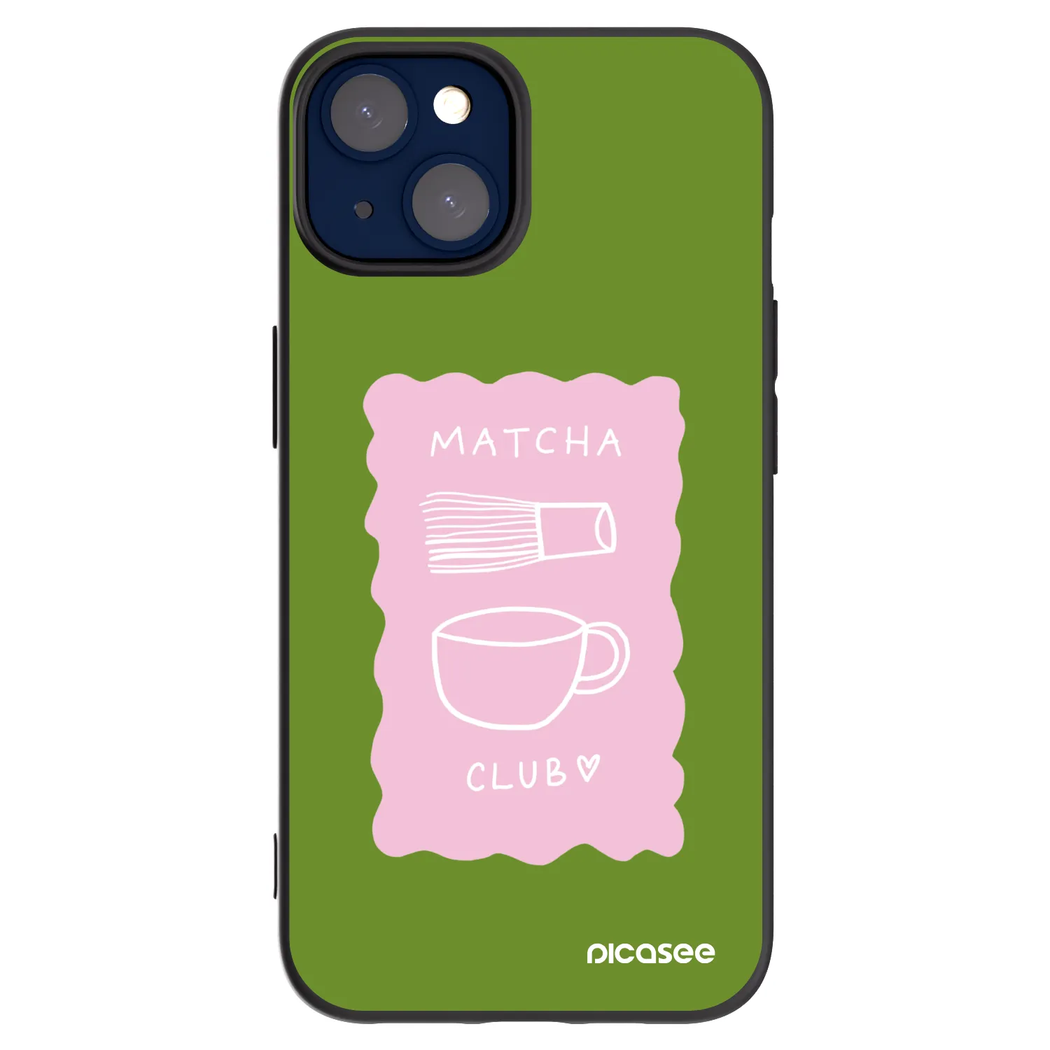 Picasee silikonový černý obal pro Apple iPhone 14 - Matcha club