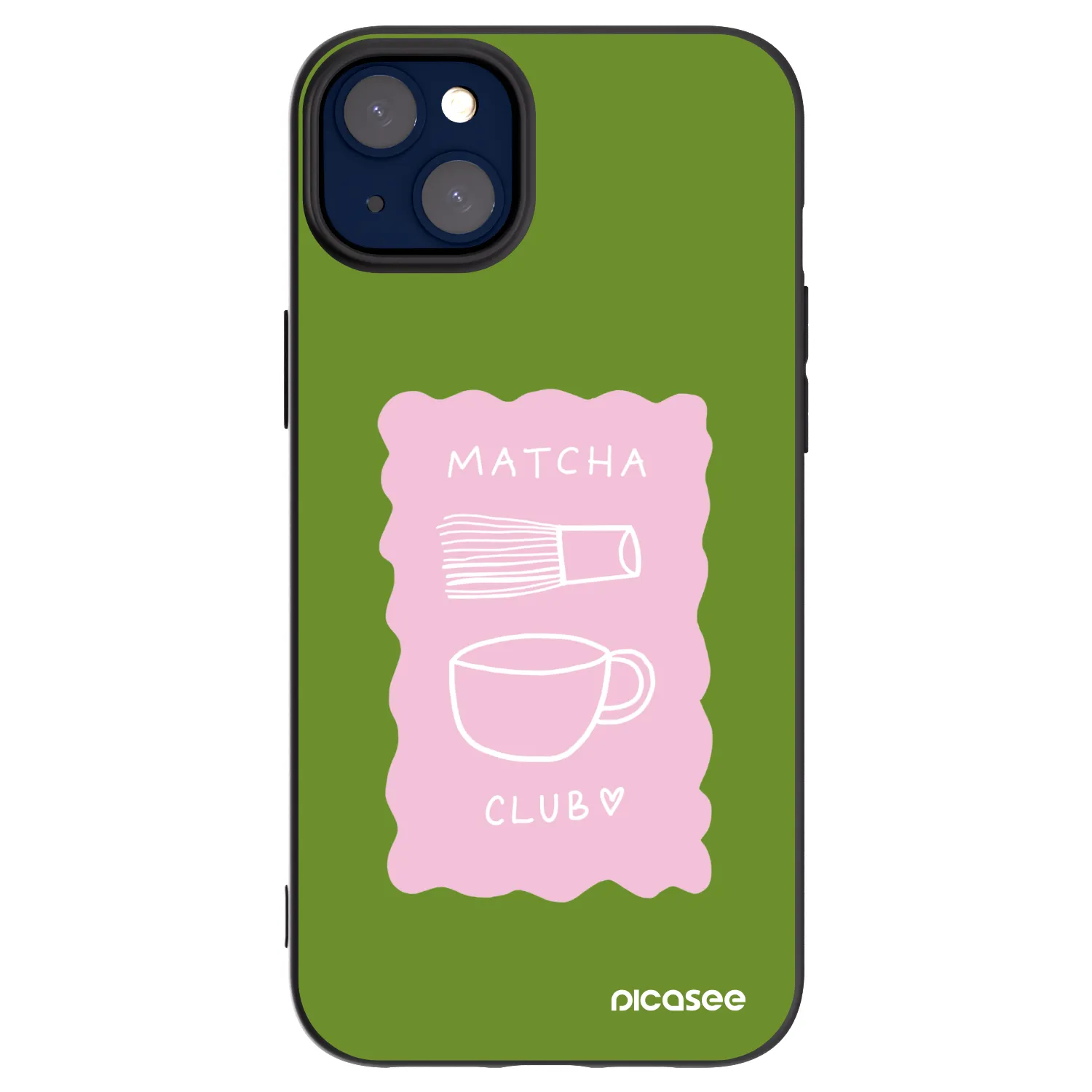Picasee silikonový černý obal pro Apple iPhone 14 Plus - Matcha club