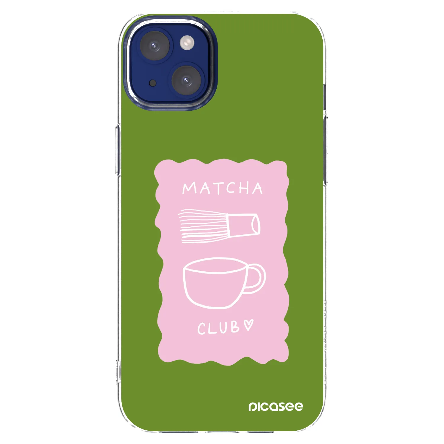 Picasee silikonový průhledný obal pro Apple iPhone 14 Plus - Matcha club