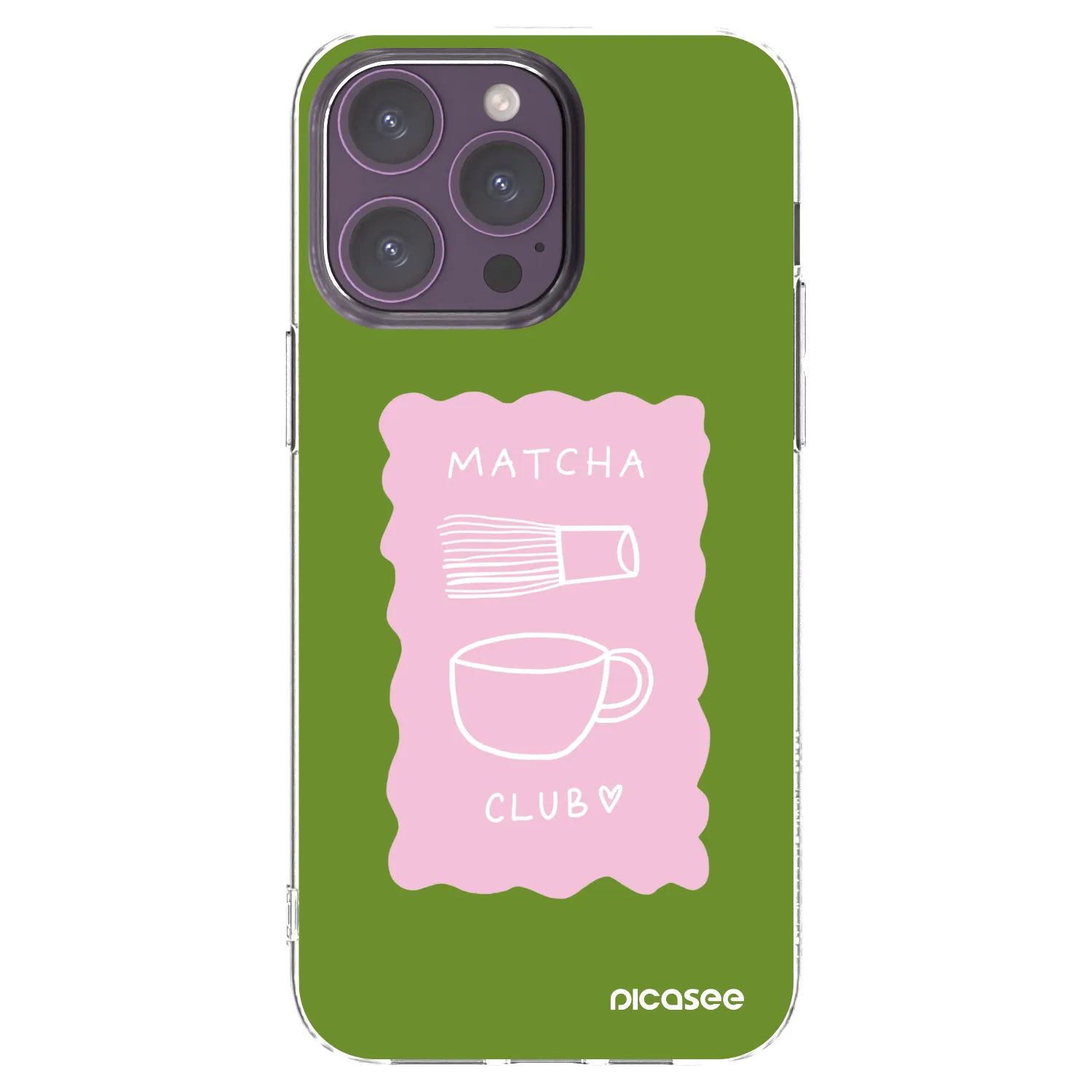 Picasee silikonový průhledný obal pro Apple iPhone 14 Pro Max - Matcha club
