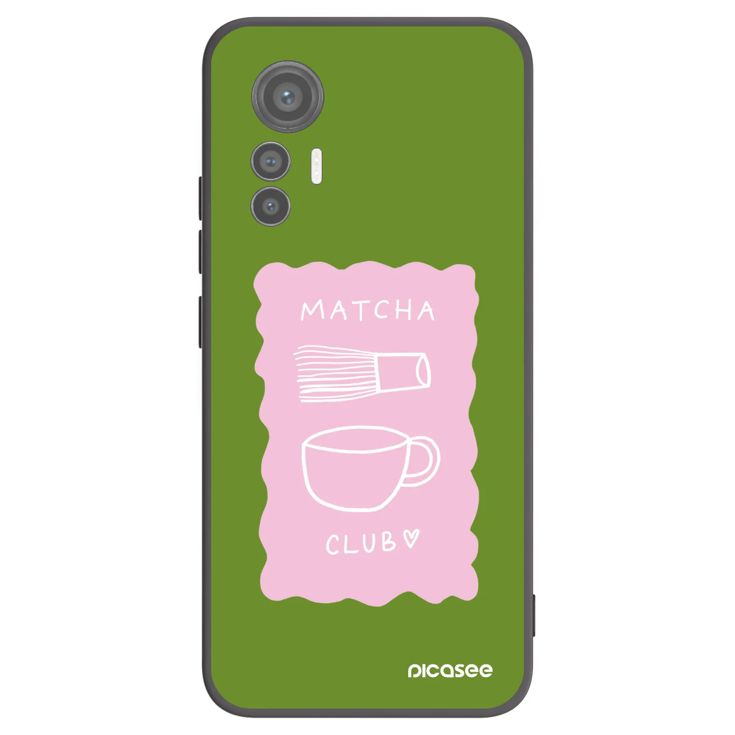 Picasee silikonový černý obal pro Xiaomi 12 Lite - Matcha club