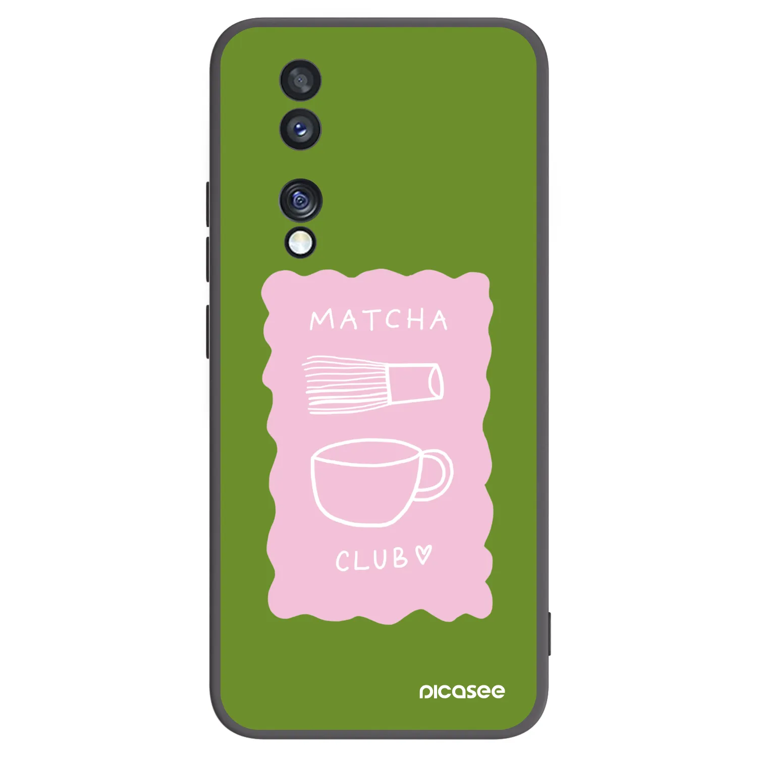 Picasee silikonový černý obal pro Honor 70 - Matcha club