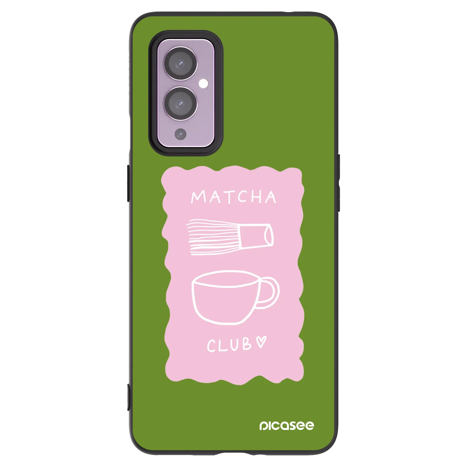 Picasee silikonový černý obal pro OnePlus 9 - Matcha club