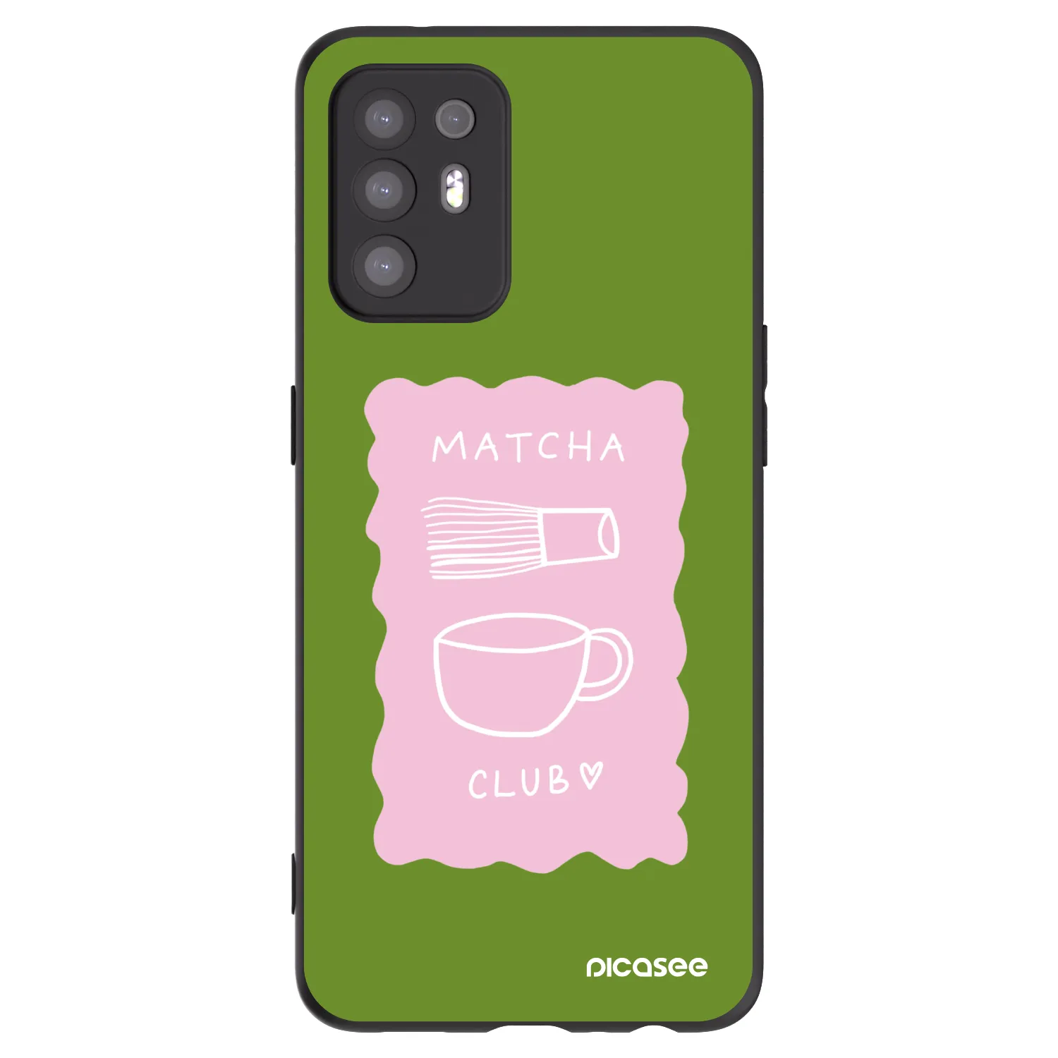 Picasee silikonový černý obal pro OPPO A94 5G - Matcha club