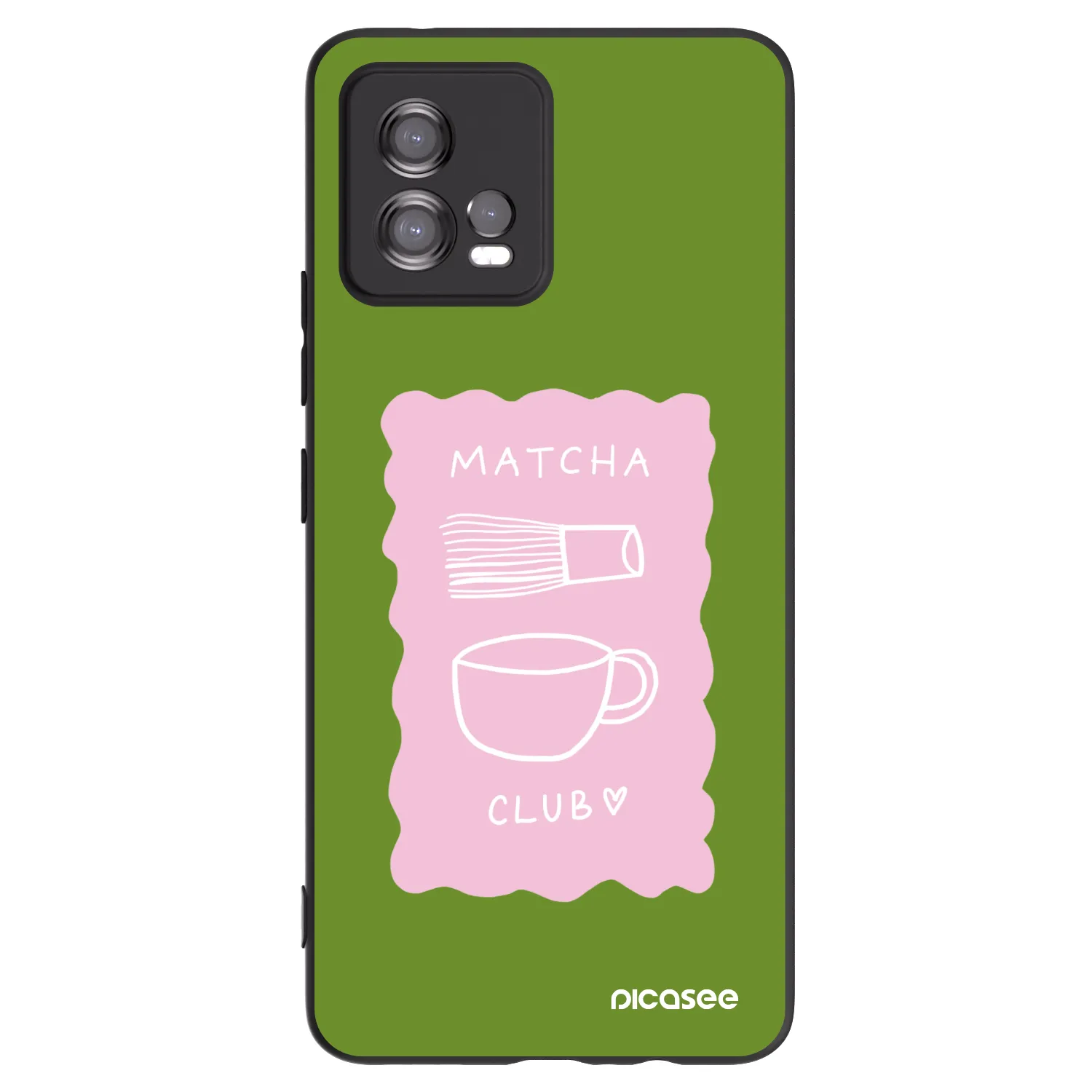 Picasee silikonový černý obal pro Motorola Moto G72 - Matcha club