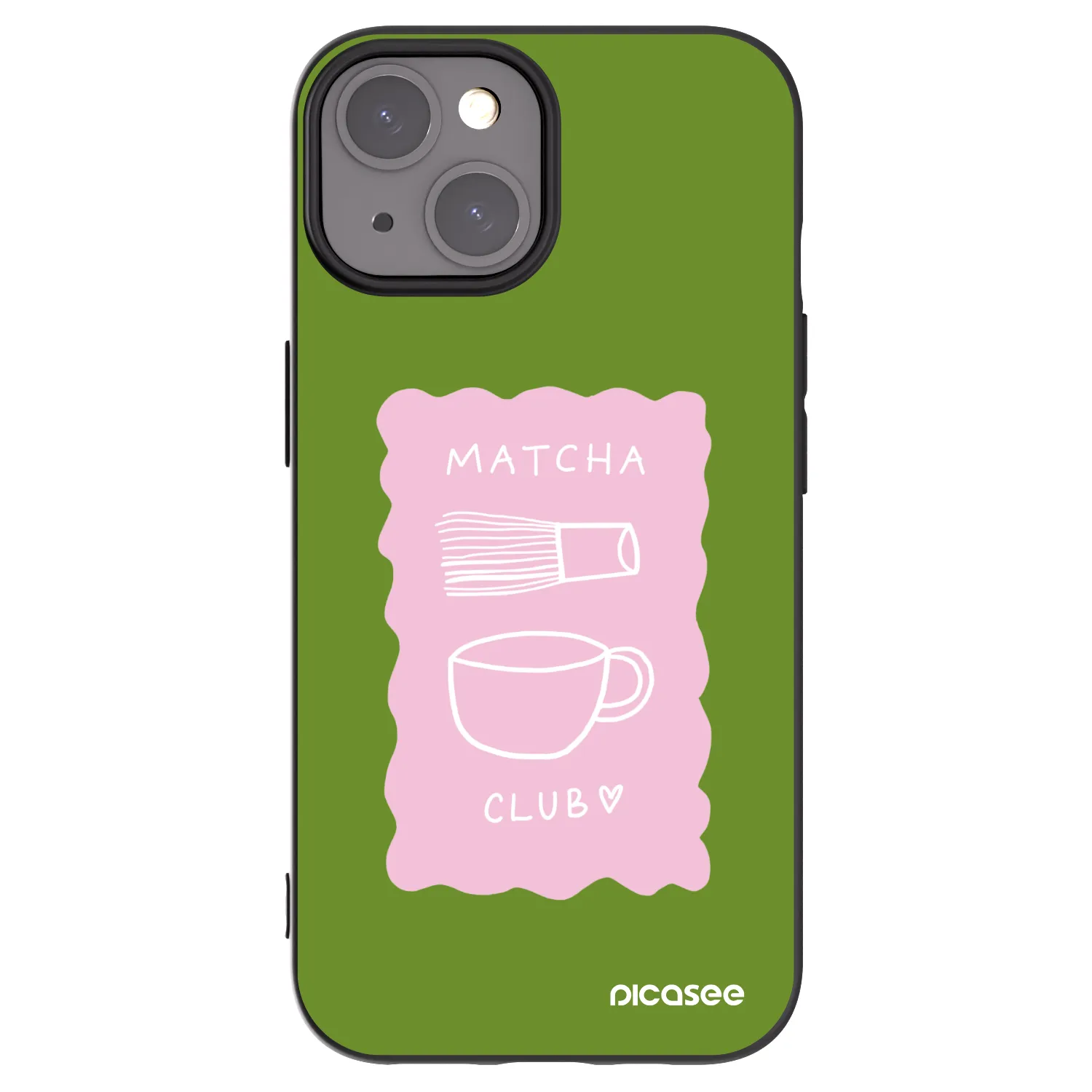 Picasee silikonový černý obal pro Apple iPhone 15 - Matcha club