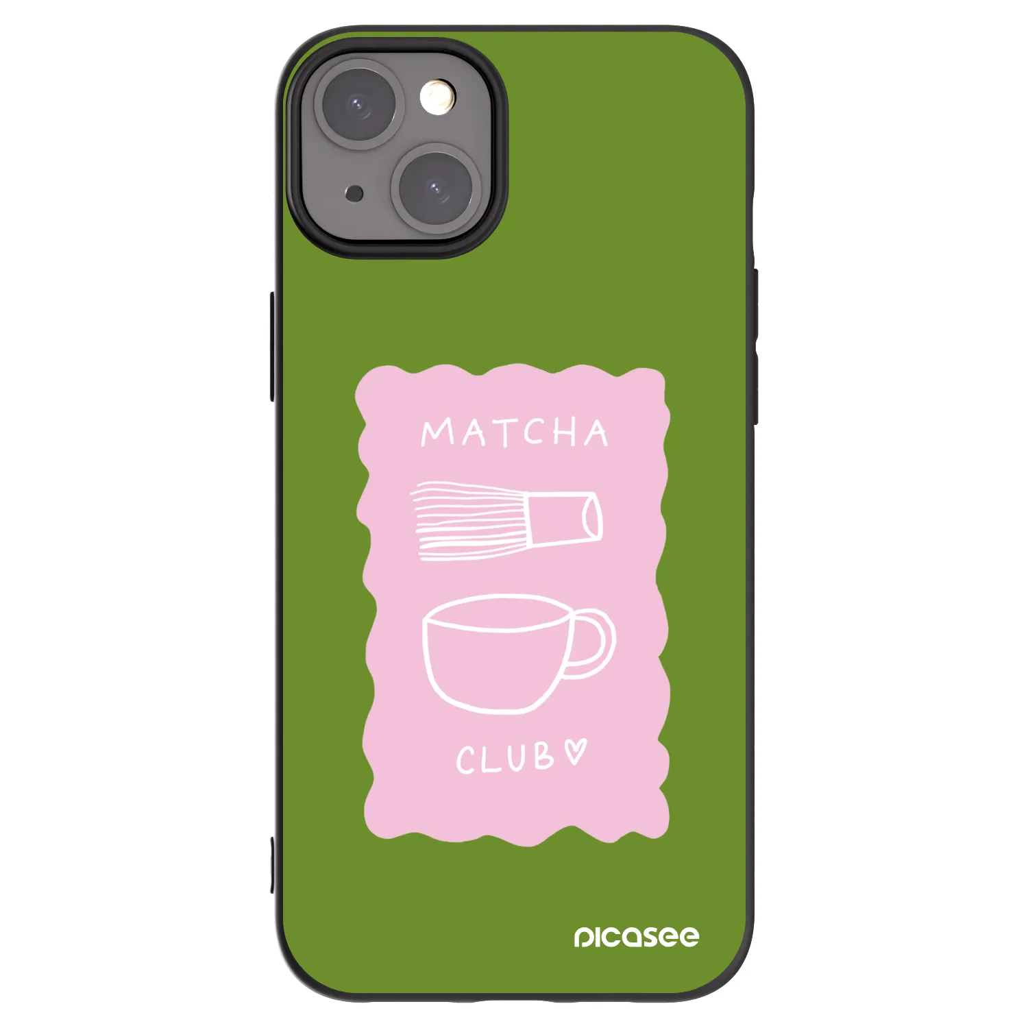 Picasee silikonový černý obal pro Apple iPhone 15 Plus - Matcha club