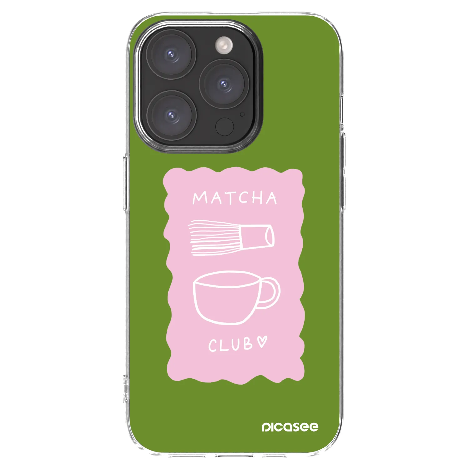 Picasee silikonový průhledný obal pro Apple iPhone 15 Pro - Matcha club