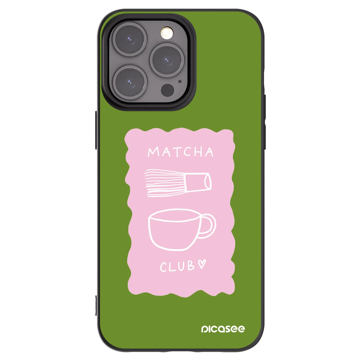 Picasee silikonový černý obal pro Apple iPhone 15 Pro Max - Matcha club