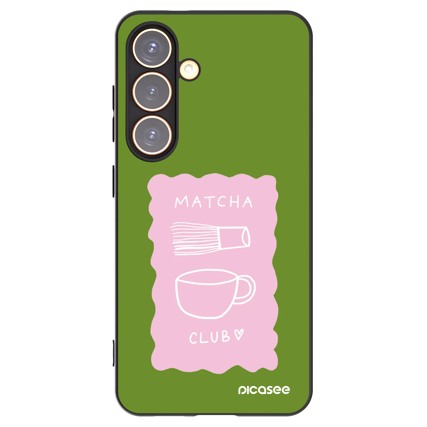 Picasee silikonový černý obal pro Samsung Galaxy S24 S921B 5G - Matcha club