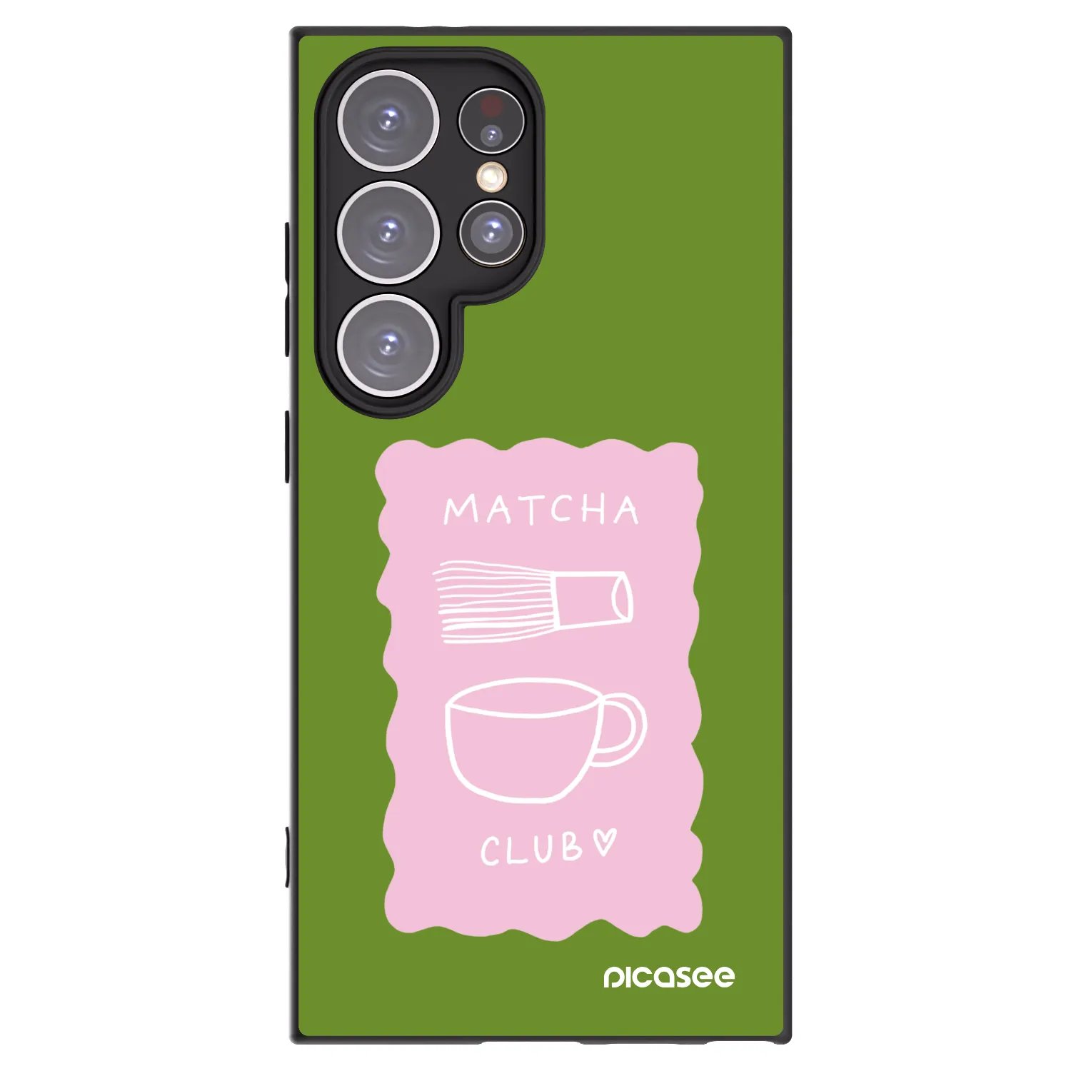Picasee silikonový černý obal pro Samsung Galaxy S24 Ultra S928B 5G - Matcha club