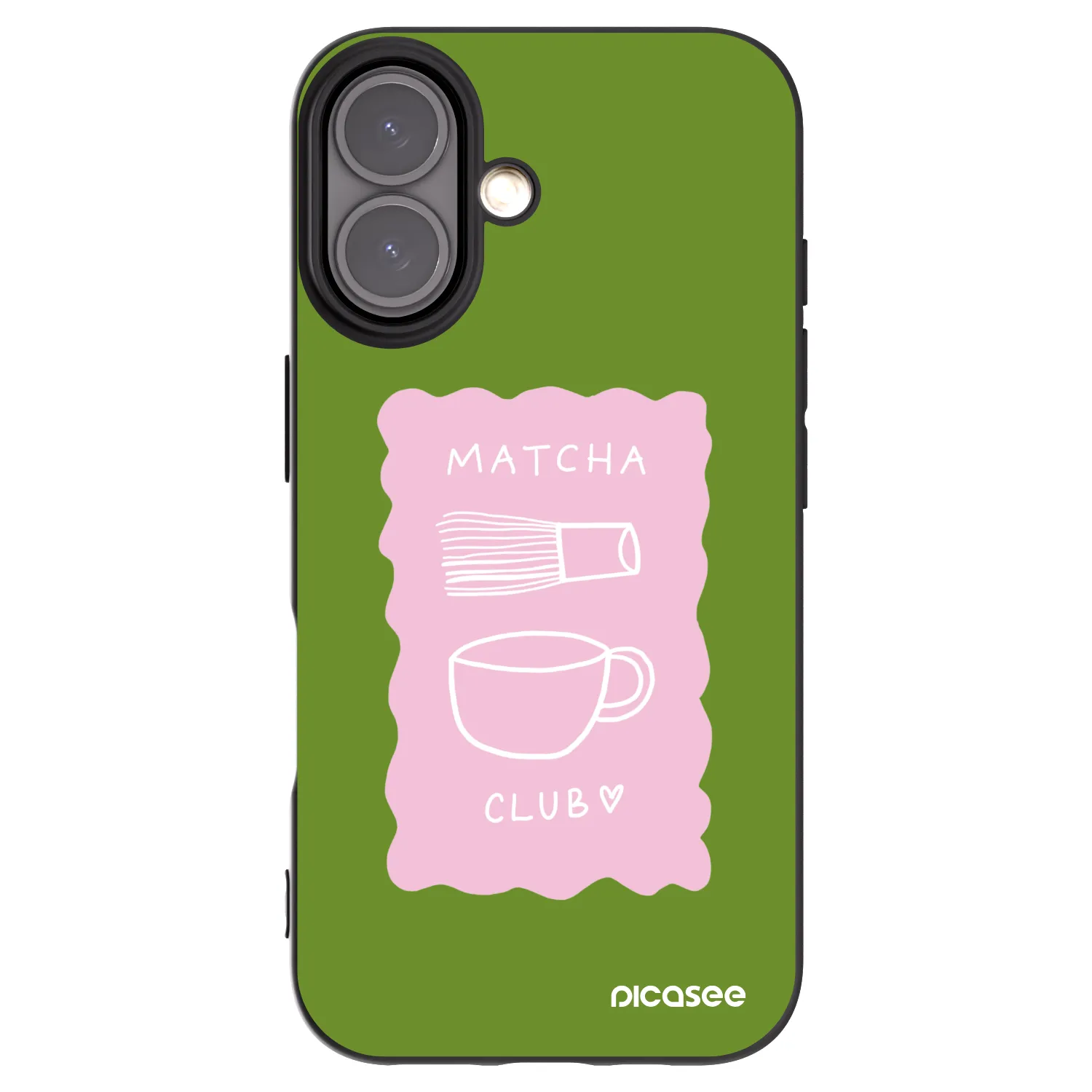 Picasee silikonový černý obal pro Apple iPhone 16 - Matcha club