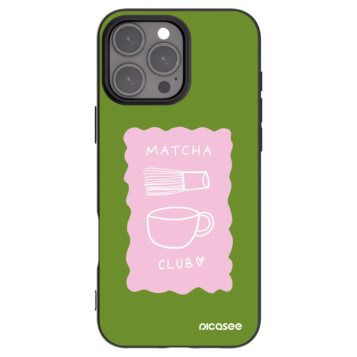 Picasee silikonový černý obal pro Apple iPhone 16 Pro Max - Matcha club