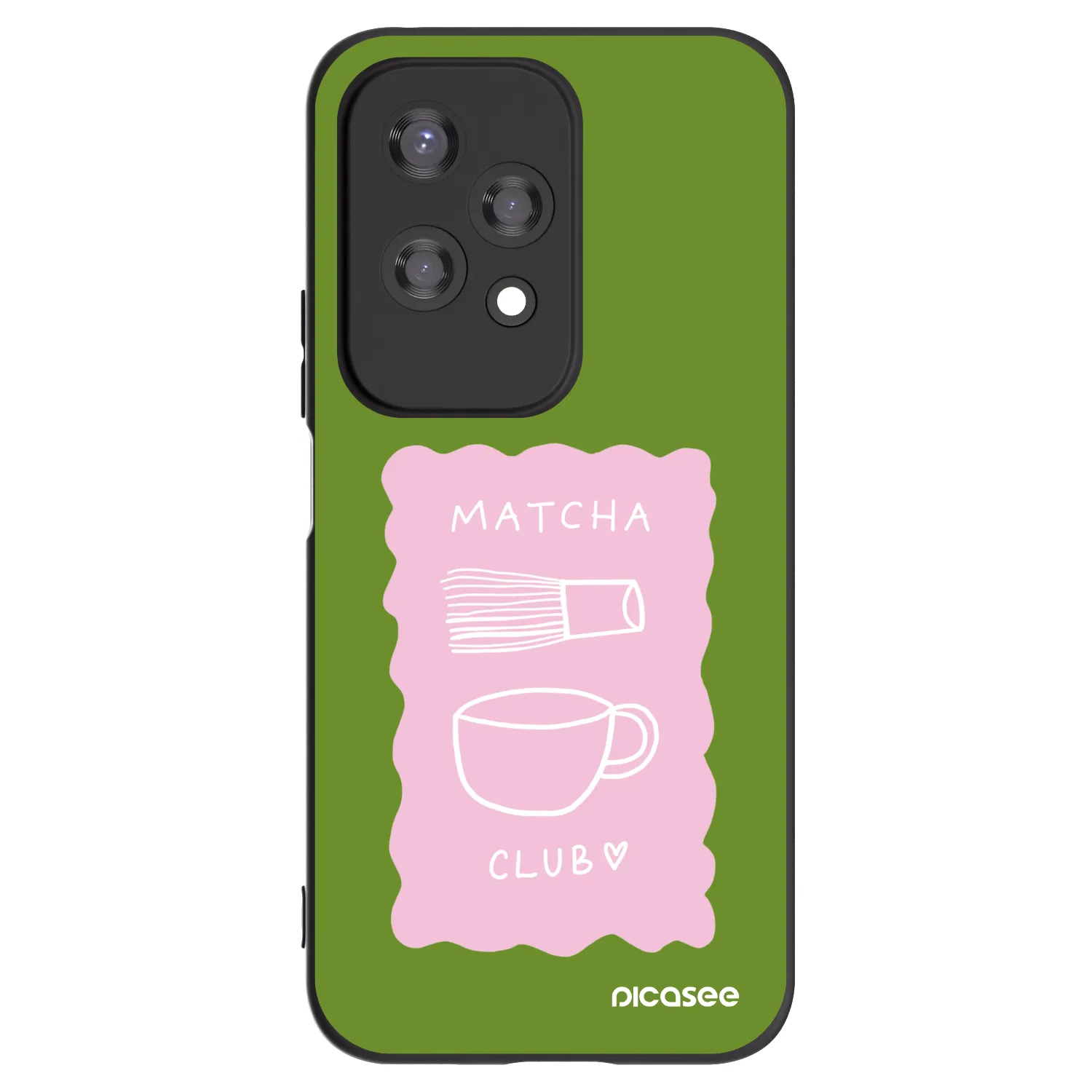 Picasee silikonový černý obal pro Honor 200 Lite - Matcha club