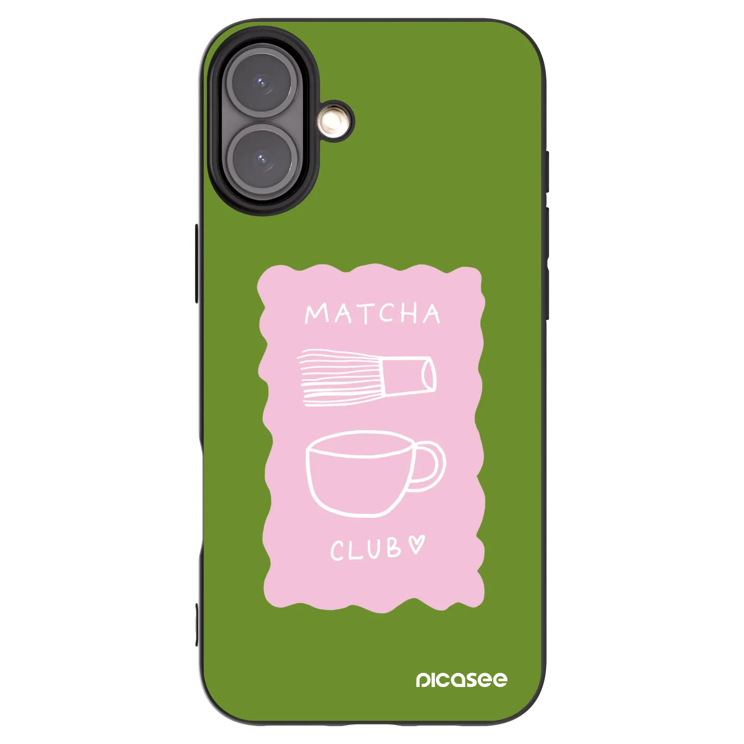 Picasee silikonový černý obal pro Apple iPhone 16 Plus - Matcha club
