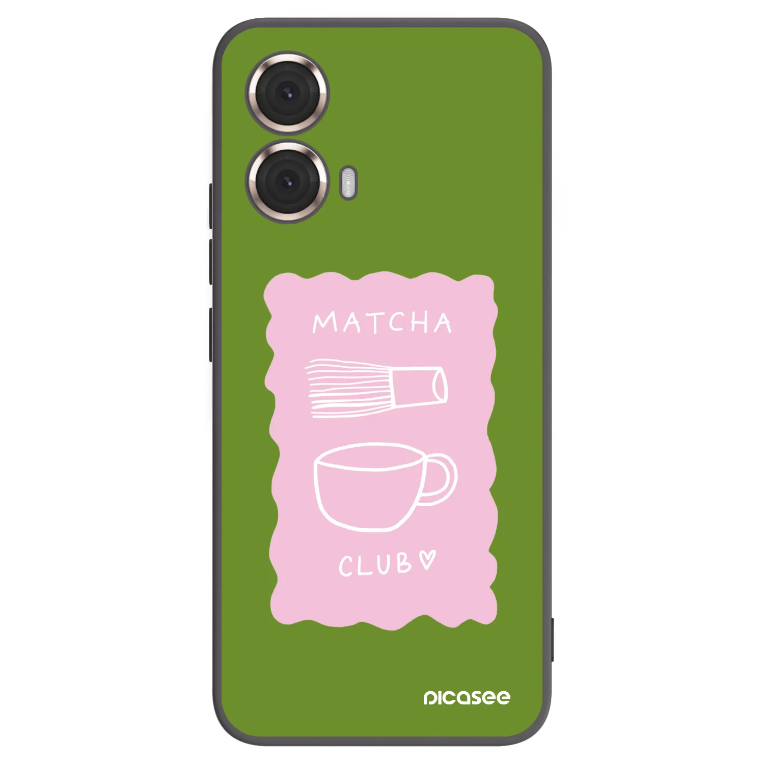 Picasee silikonový černý obal pro Motorola Moto G85 - Matcha club