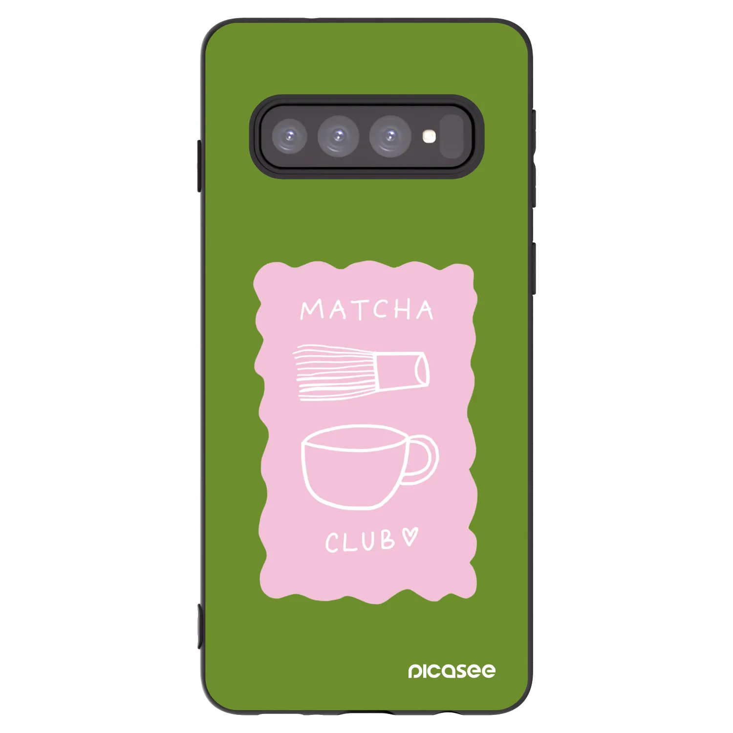 Picasee silikonový černý obal pro Samsung Galaxy S10 G973 - Matcha club