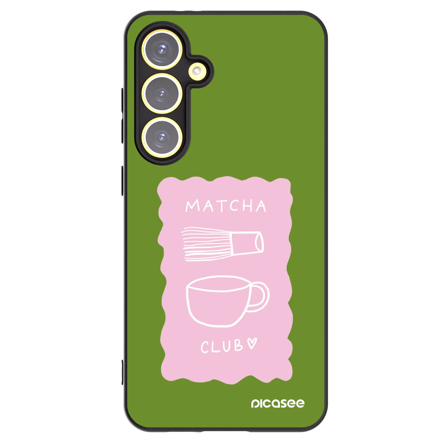 Picasee silikonový černý obal pro Samsung Galaxy S24 FE S721B - Matcha club