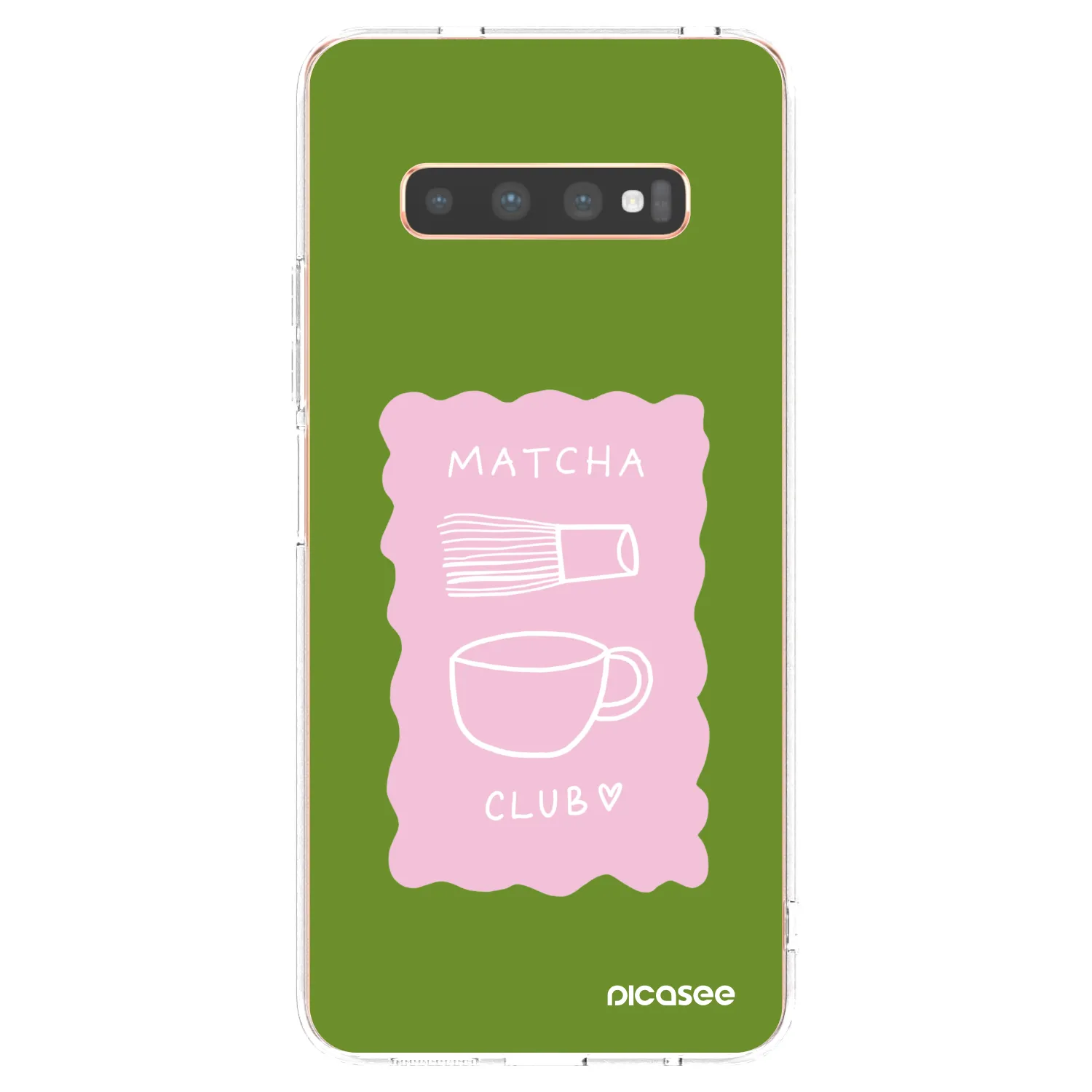 Picasee silikonový průhledný obal pro Samsung Galaxy S10 Plus G975 - Matcha club