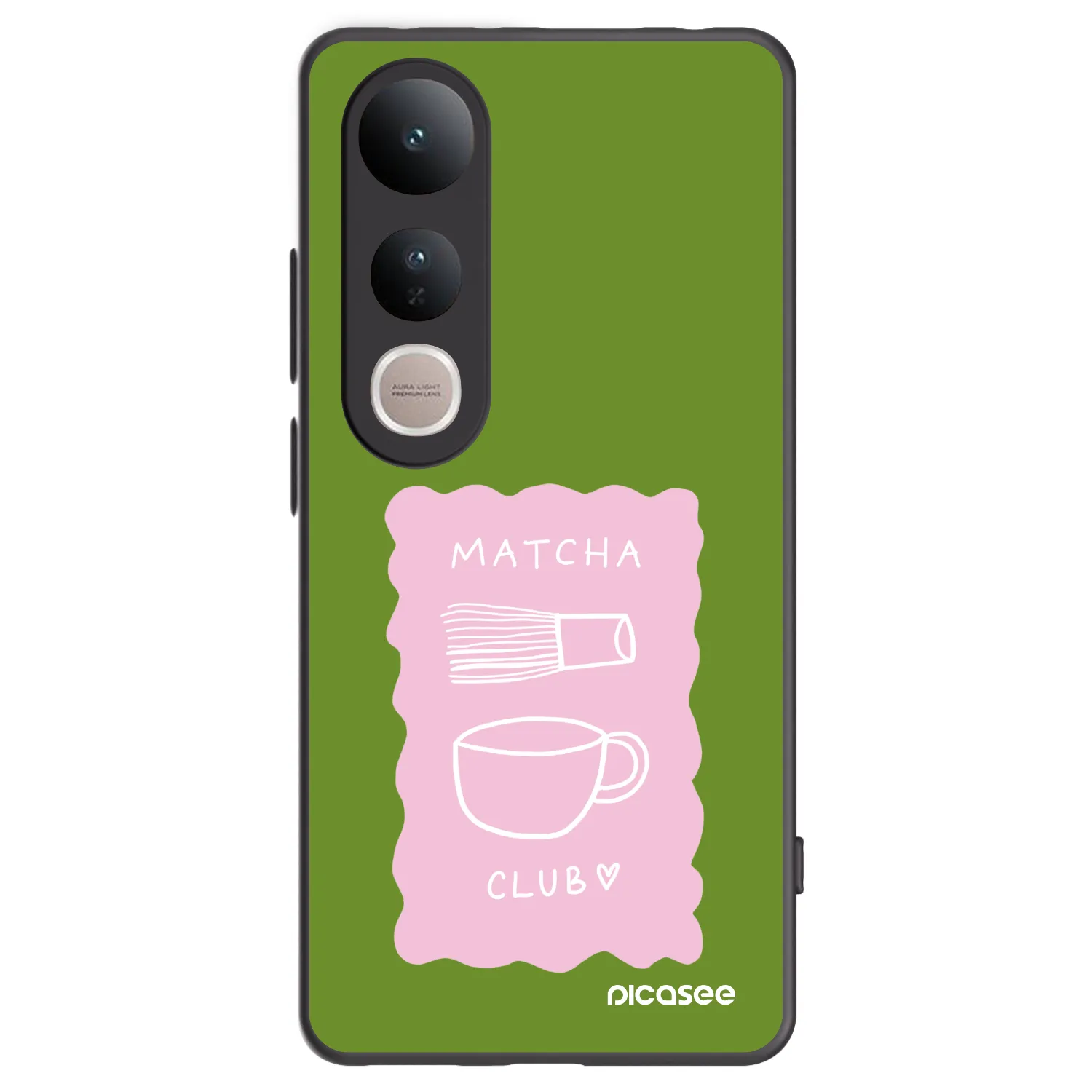 Picasee silikonový černý obal pro Vivo V50 Lite 5G - Matcha club
