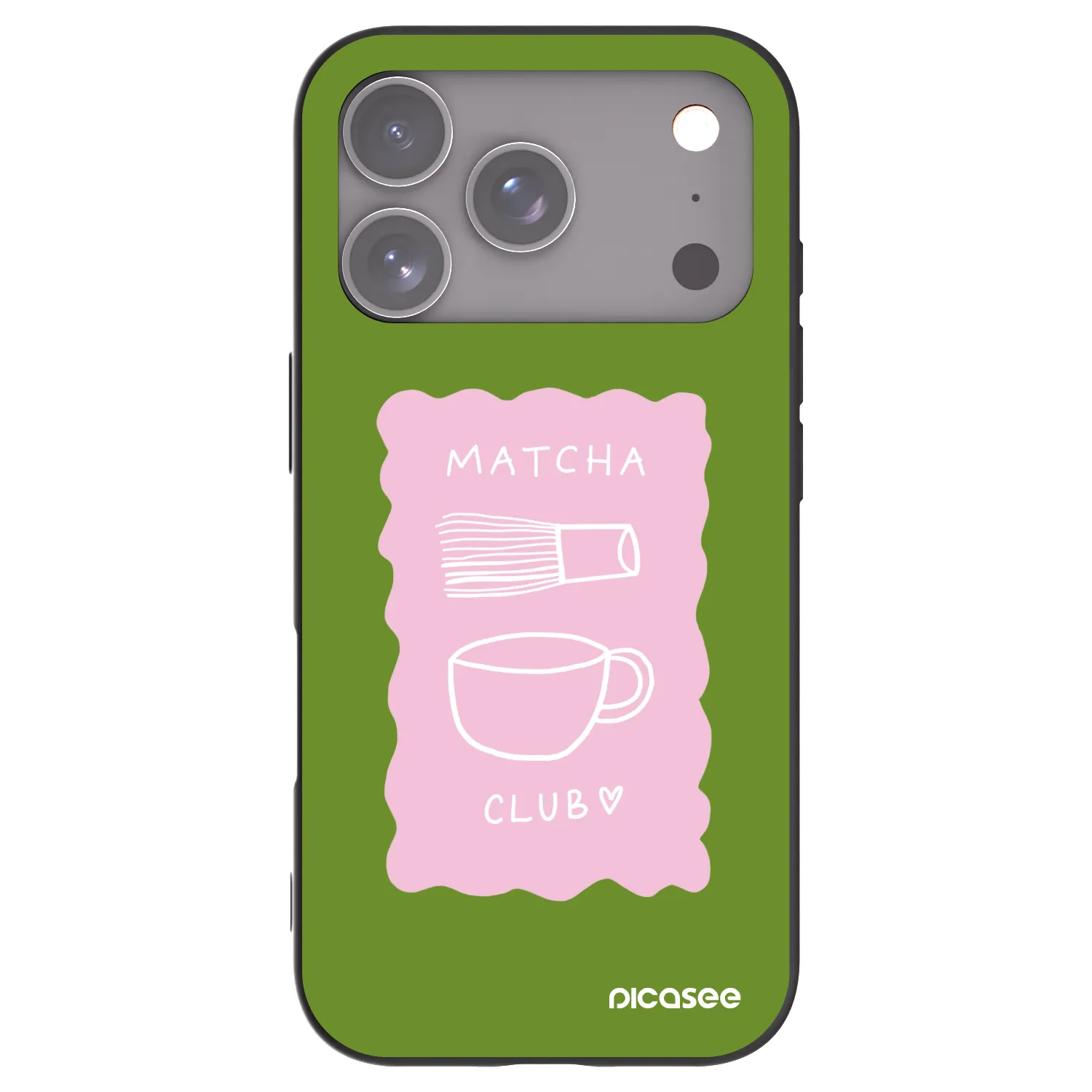 Picasee silikonový černý obal pro Apple iPhone 17 Pro - Matcha club