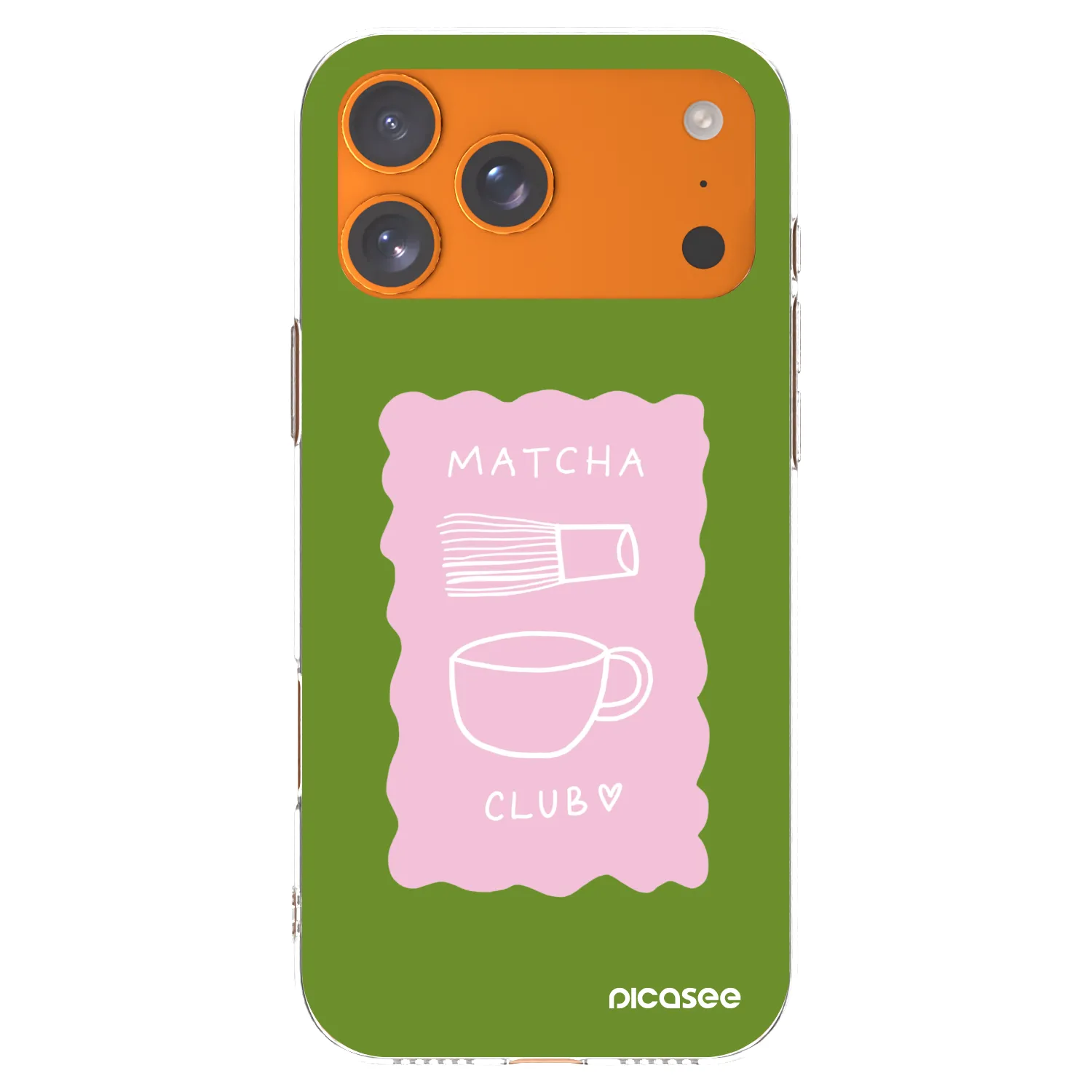 Picasee silikonový průhledný obal pro Apple iPhone 17 Pro Max - Matcha club