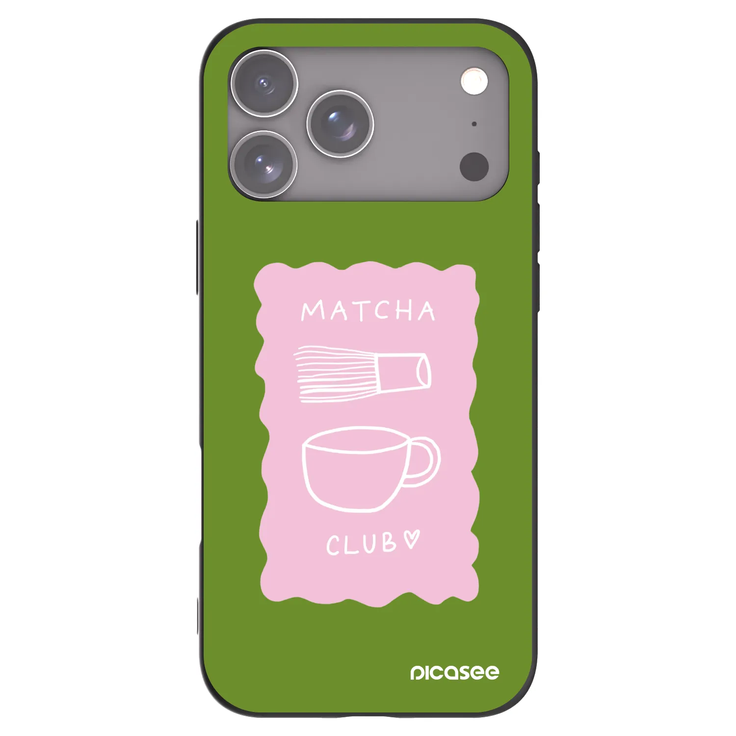 Picasee silikonový černý obal pro Apple iPhone 17 Pro Max - Matcha club