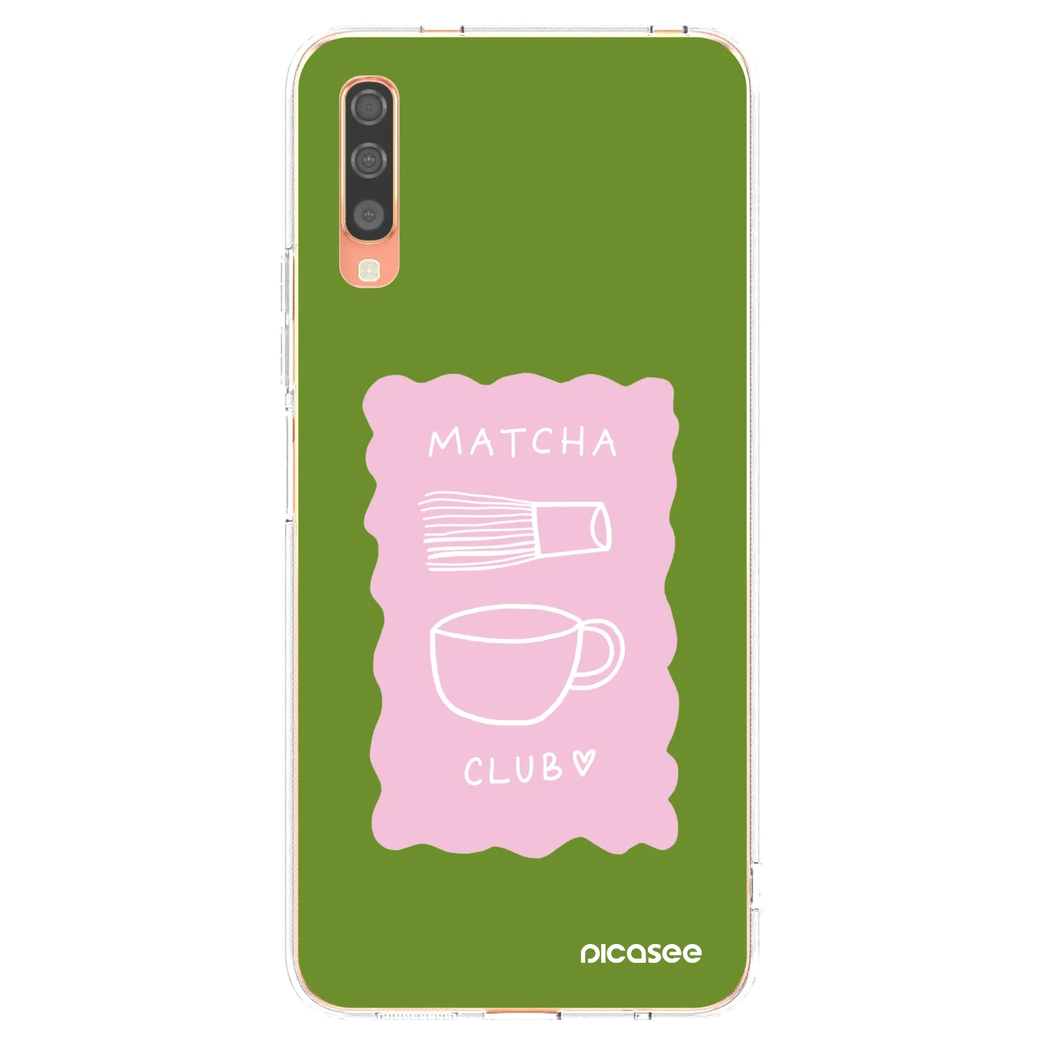 Picasee silikonový průhledný obal pro Samsung Galaxy A70 A705F - Matcha club