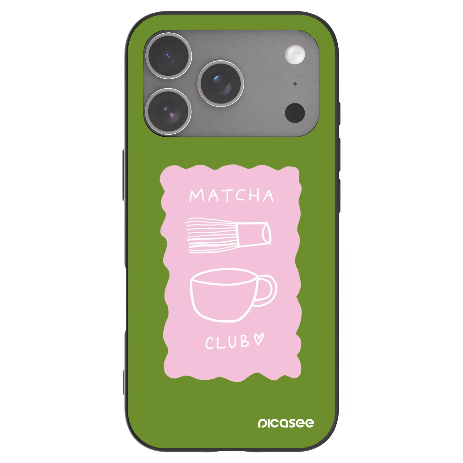 Picasee silikonový černý obal pro Apple iPhone 18 Pro - Matcha club