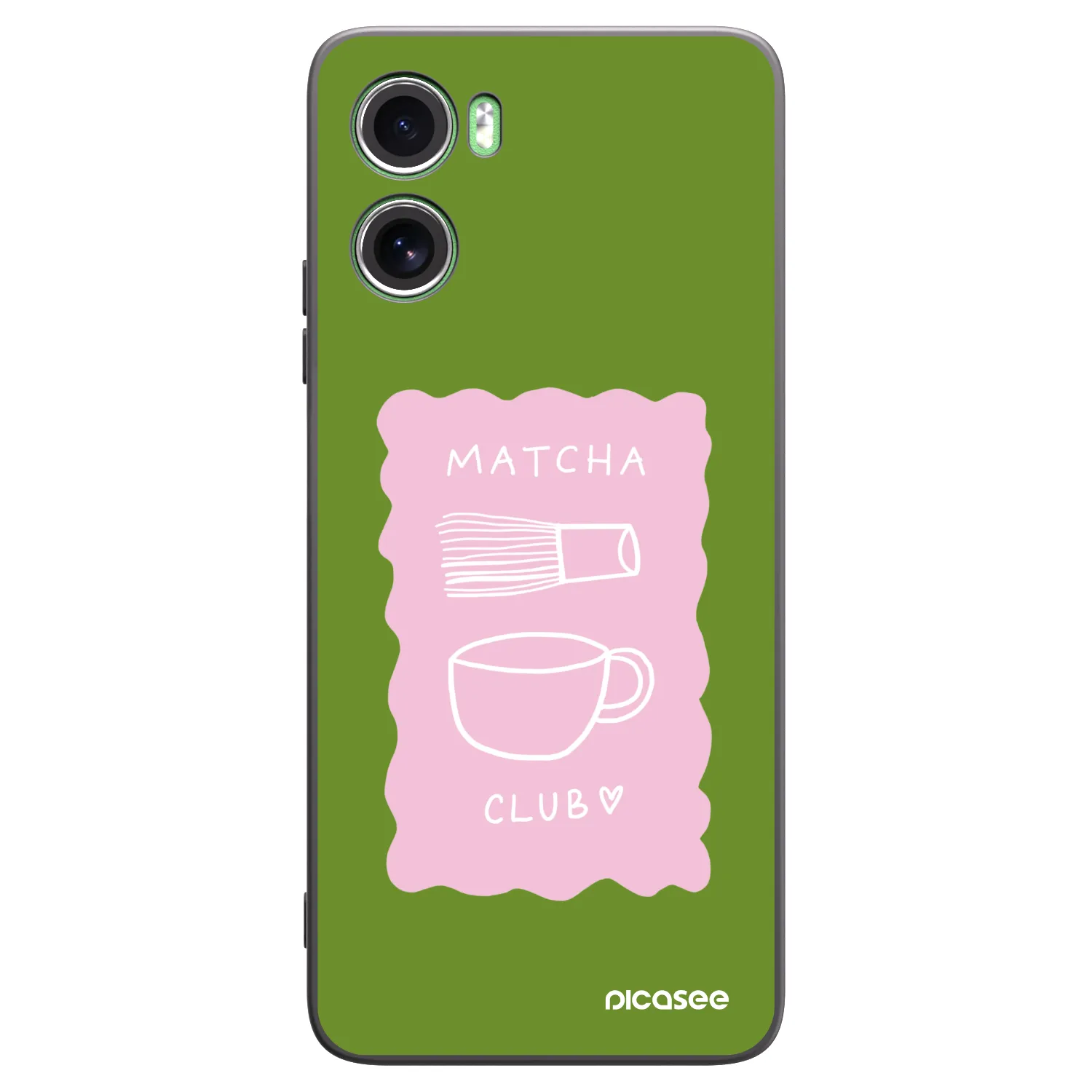 Picasee silikonový černý obal pro Motorola Moto G06 - Matcha club