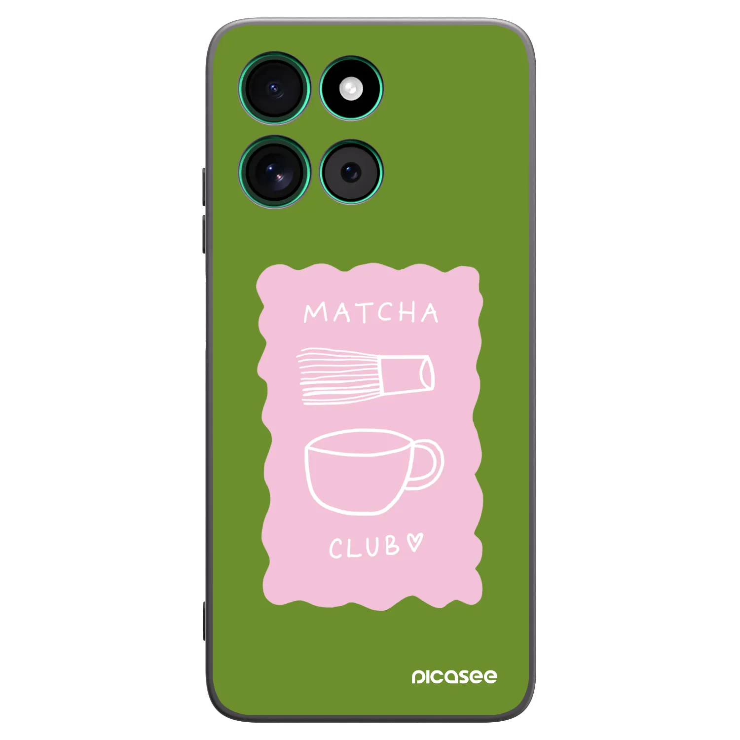 Picasee silikonový černý obal pro Motorola Moto G57 Power - Matcha club
