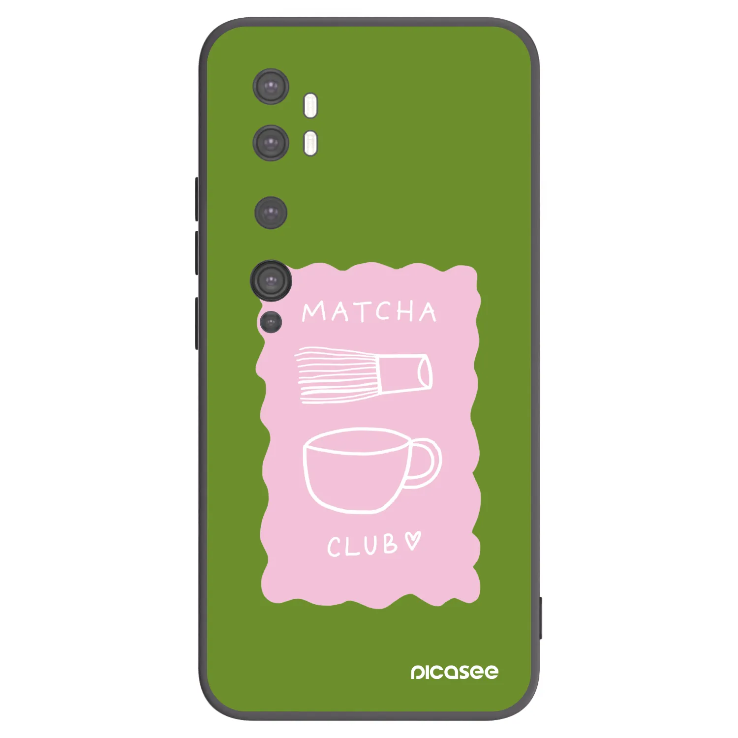 Picasee silikonový černý obal pro Xiaomi Mi Note 10 (Pro) - Matcha club
