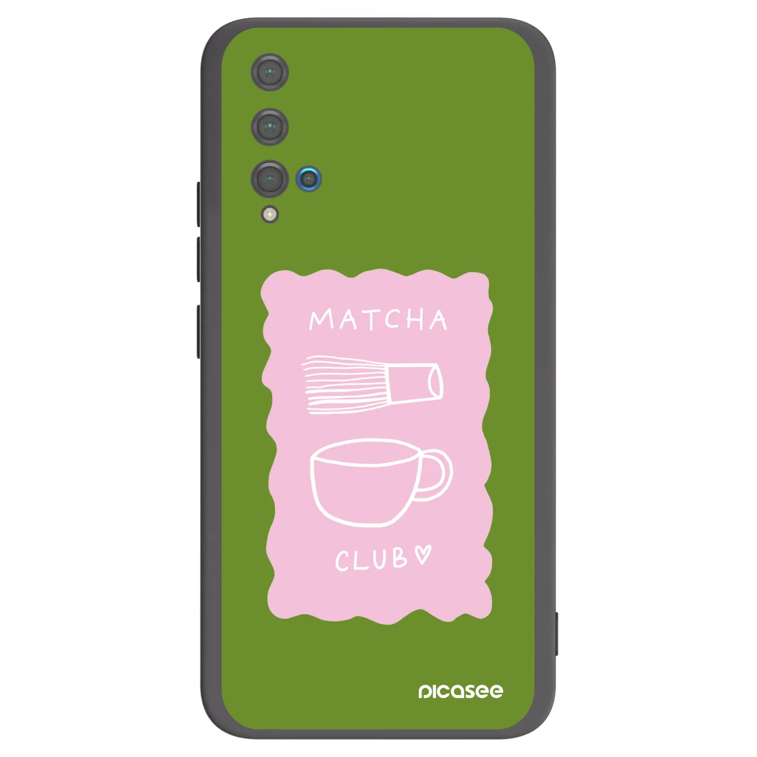Picasee silikonový černý obal pro Huawei Nova 5T - Matcha club