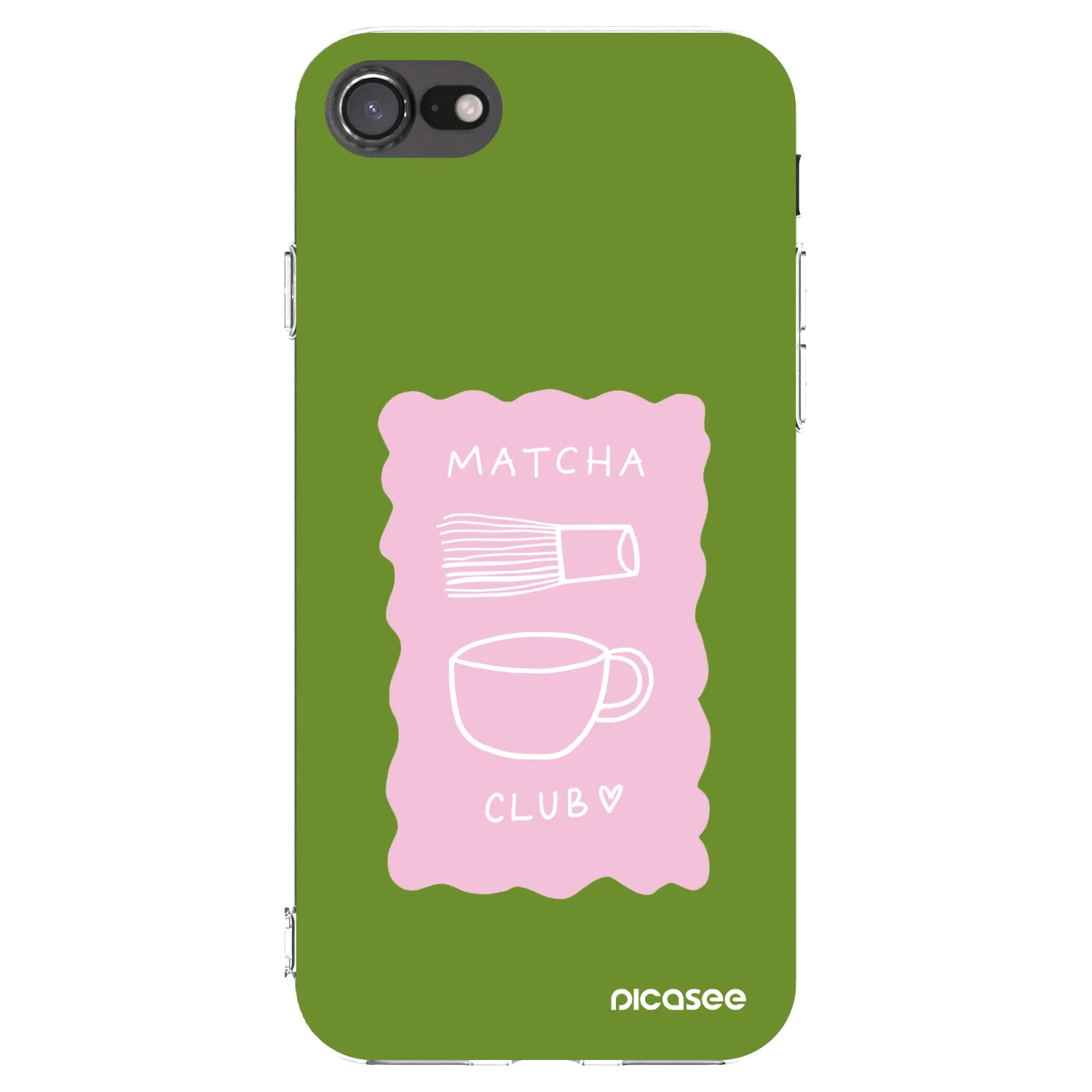 Picasee silikonový průhledný obal pro Apple iPhone SE 2020 - Matcha club