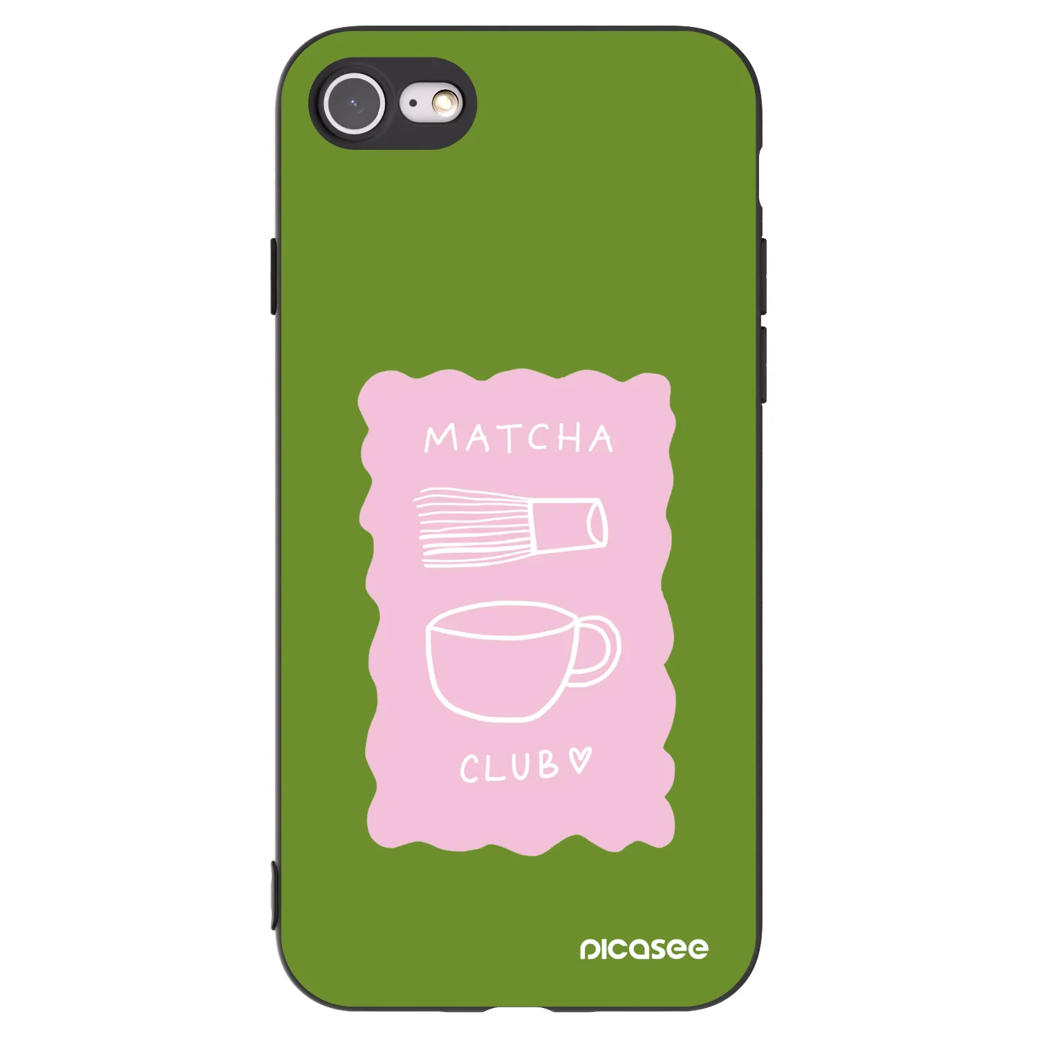 Picasee silikonový černý obal pro Apple iPhone SE 2020 - Matcha club